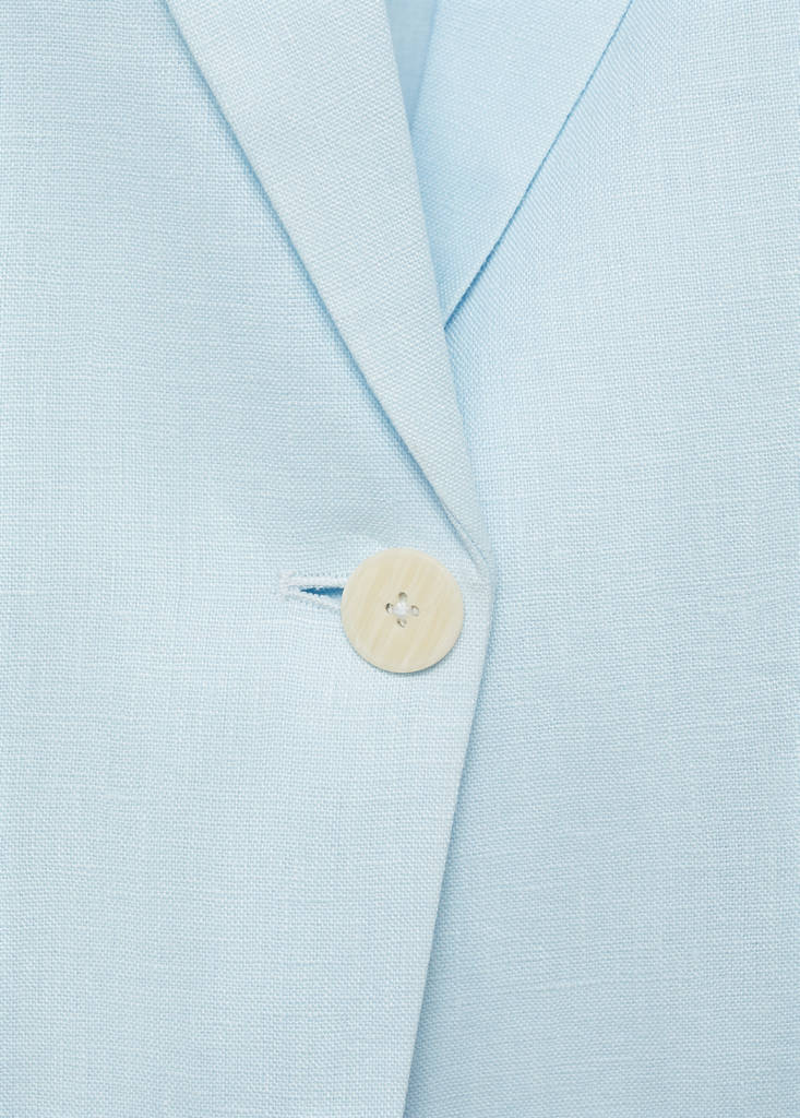 Linen suit jacket — Sky Blue