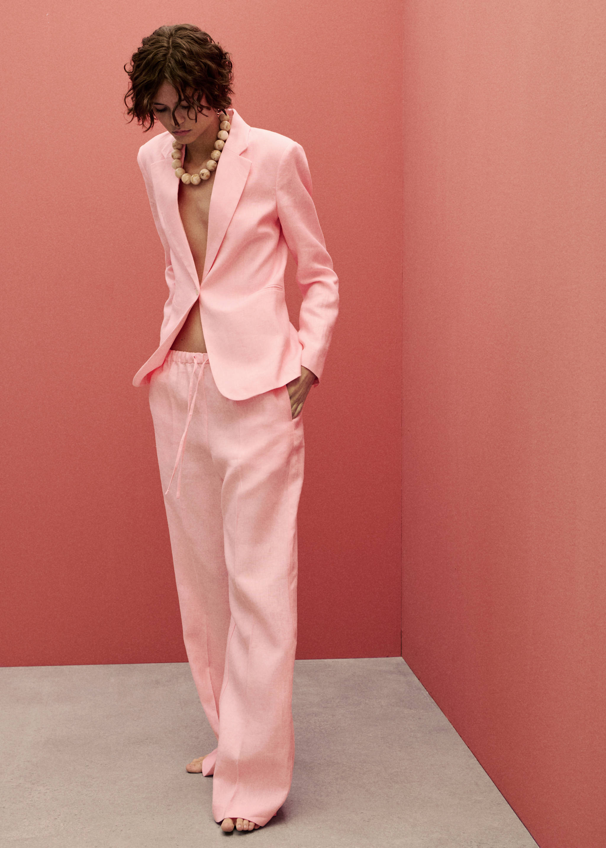 Blazer de fato de linho - Pormenor do artigo 1