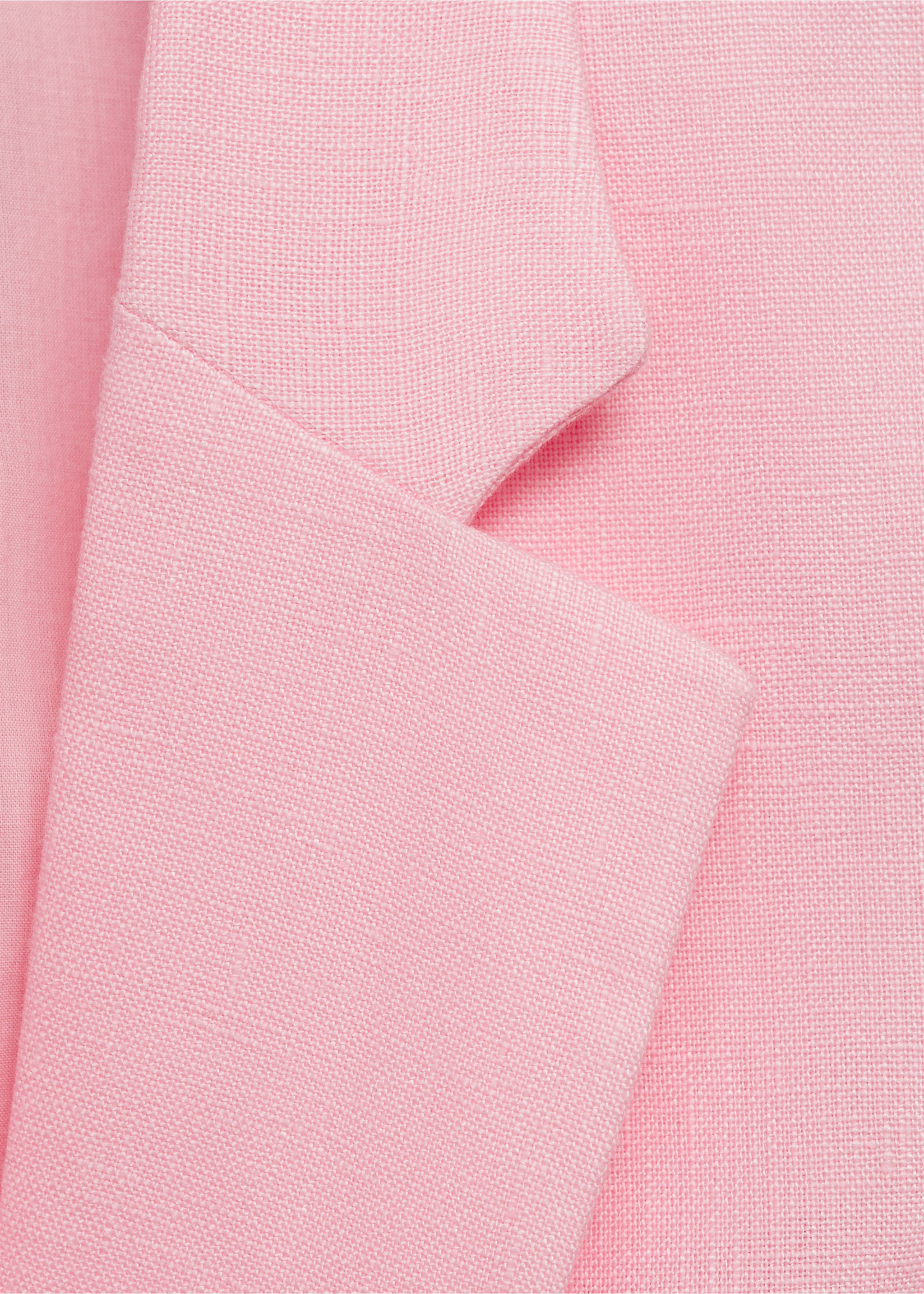 Linen suit jacket - Details of the article 0, Light Pink. Ref: 87077162-00.
