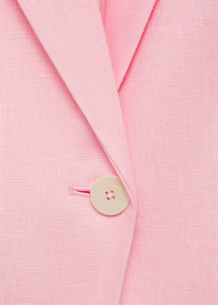 Linen suit jacket — Light Pink