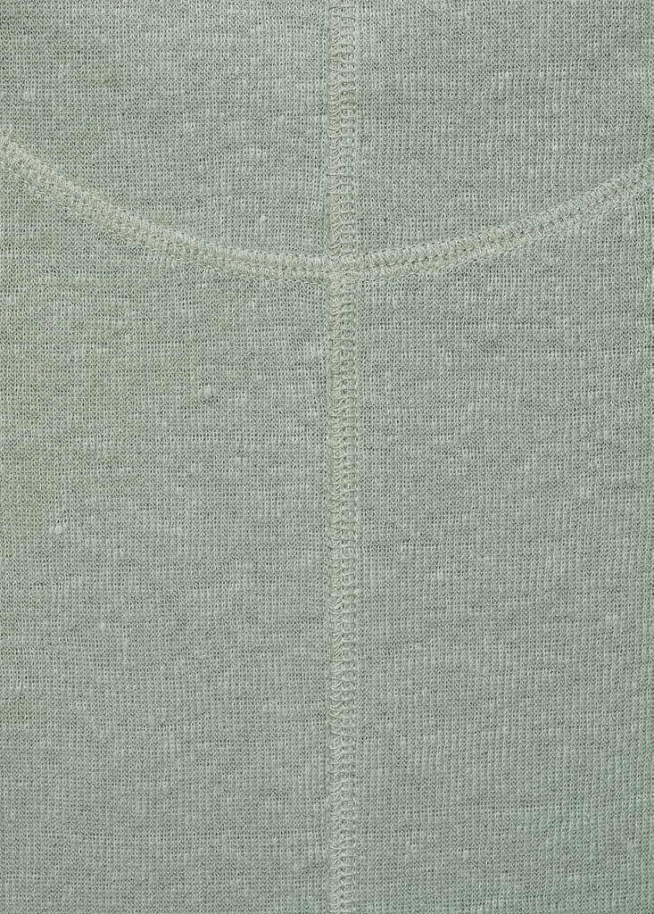 Fitted linen t-shirt — Green