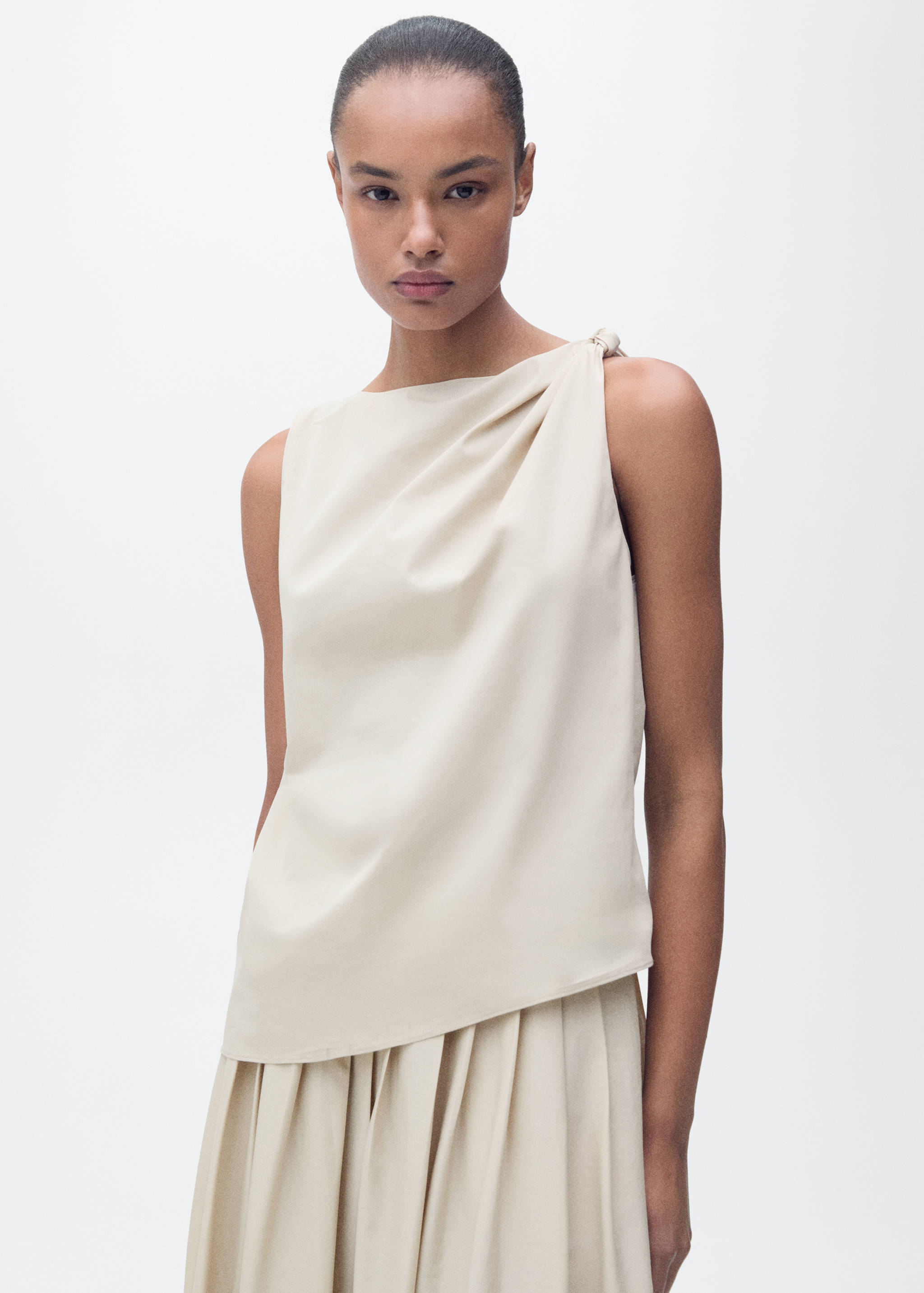 Top nó algodão - Plano médio