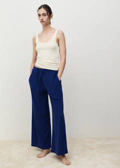 Terry cotton trousers — Dark Navy 2