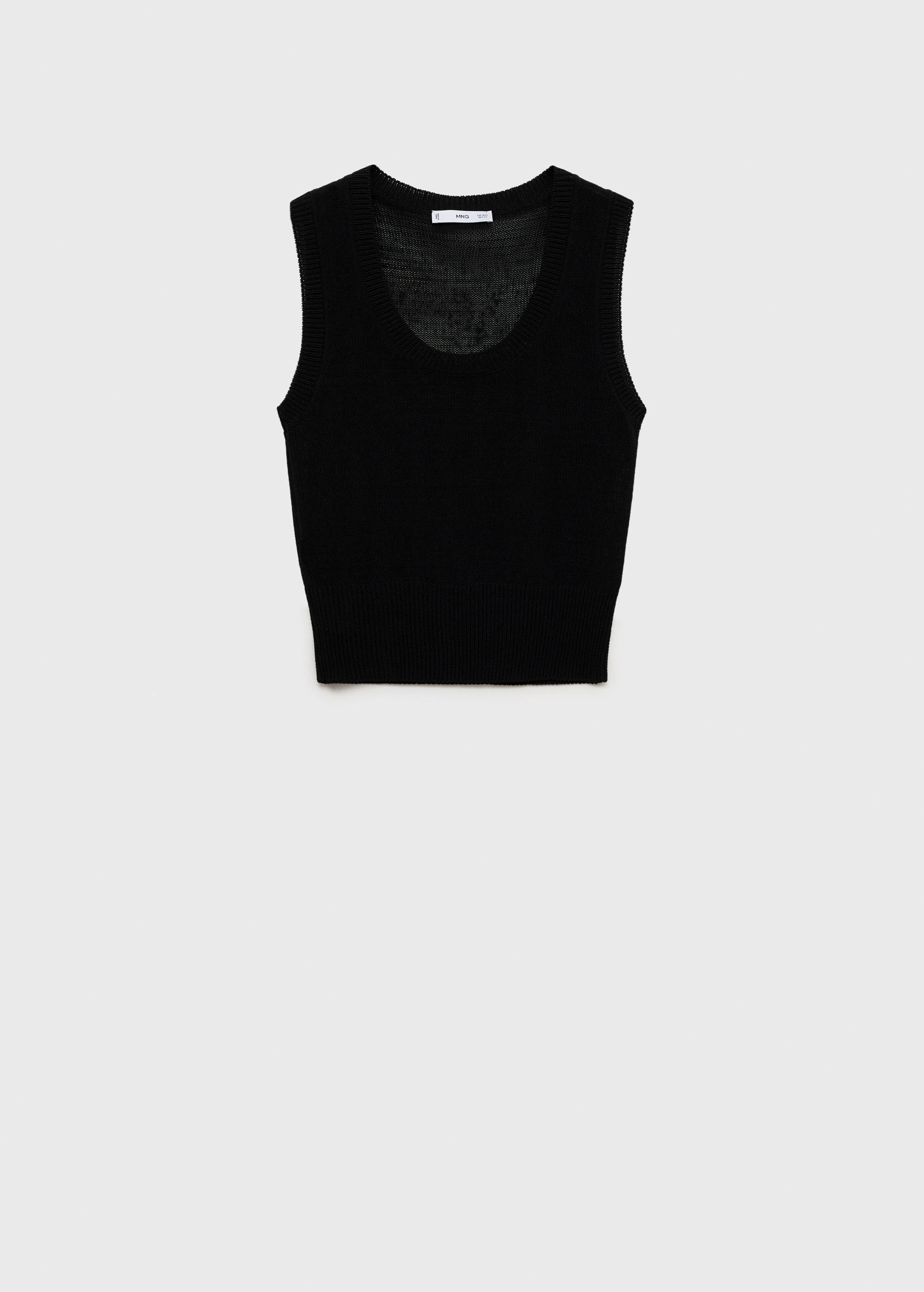 Low-neck knitted top - Article without model