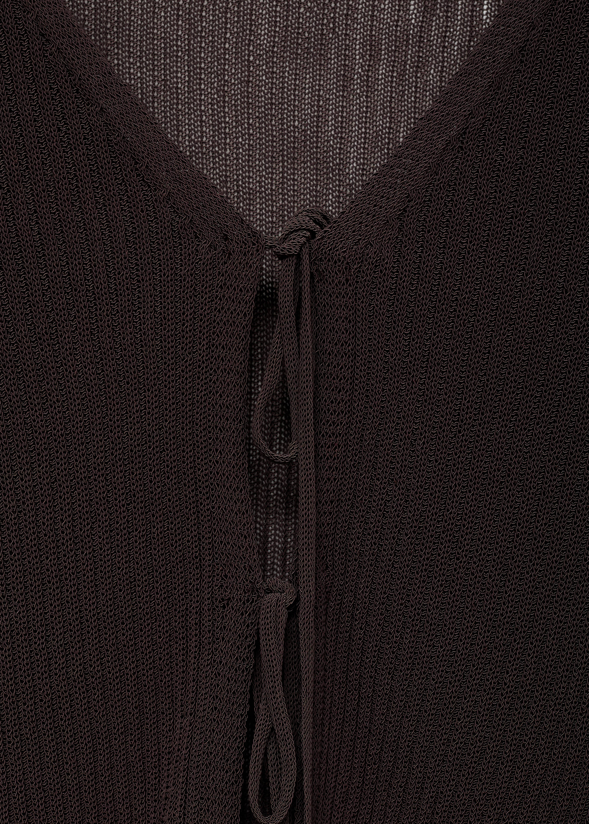 Gerippter Cardigan mit Schleifendetails - Detail des Artikels 8