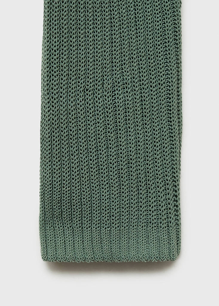 Rib-knit cardigan with bows — Green