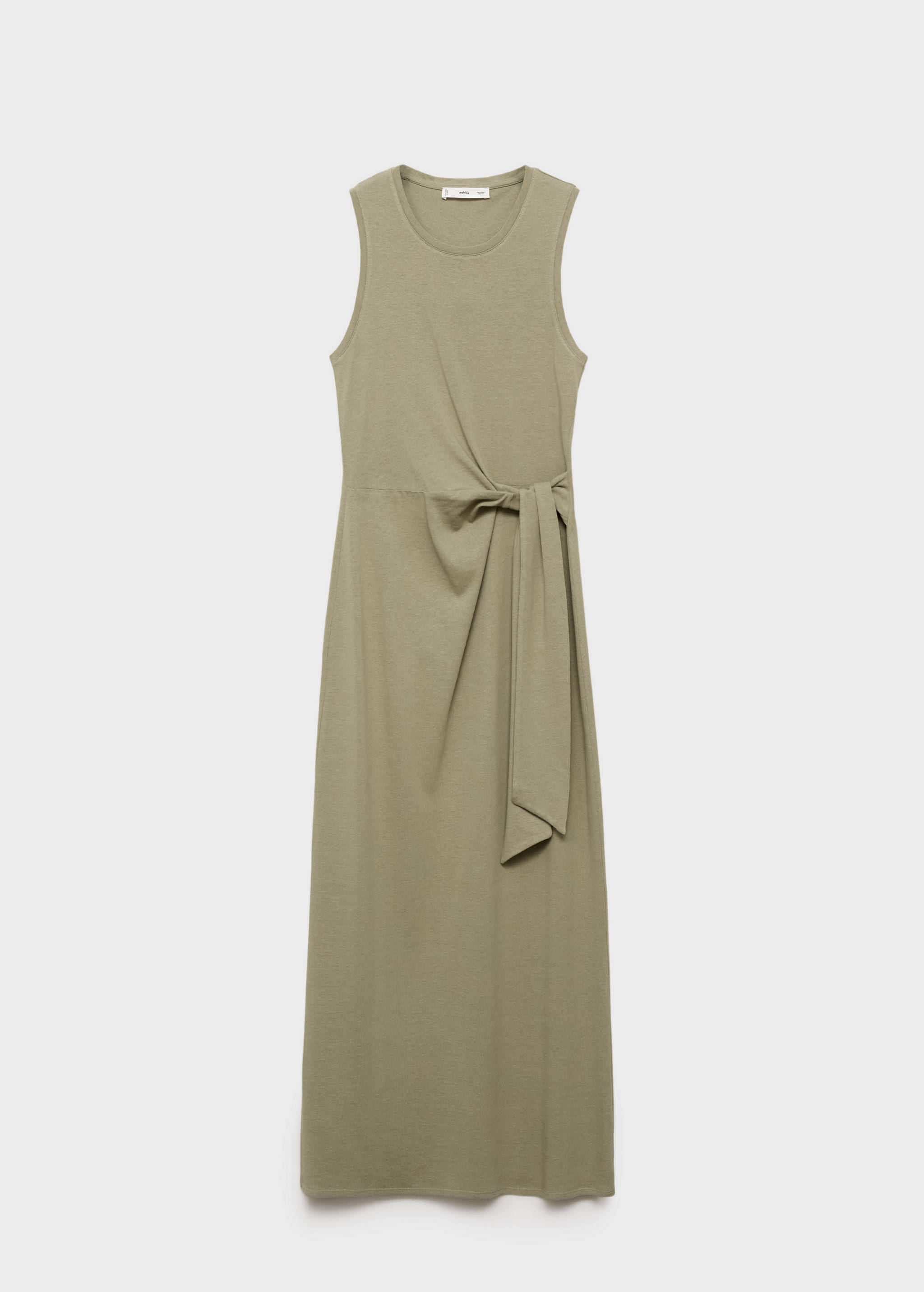 Cotton midi-dress with knot detail - Article without model
