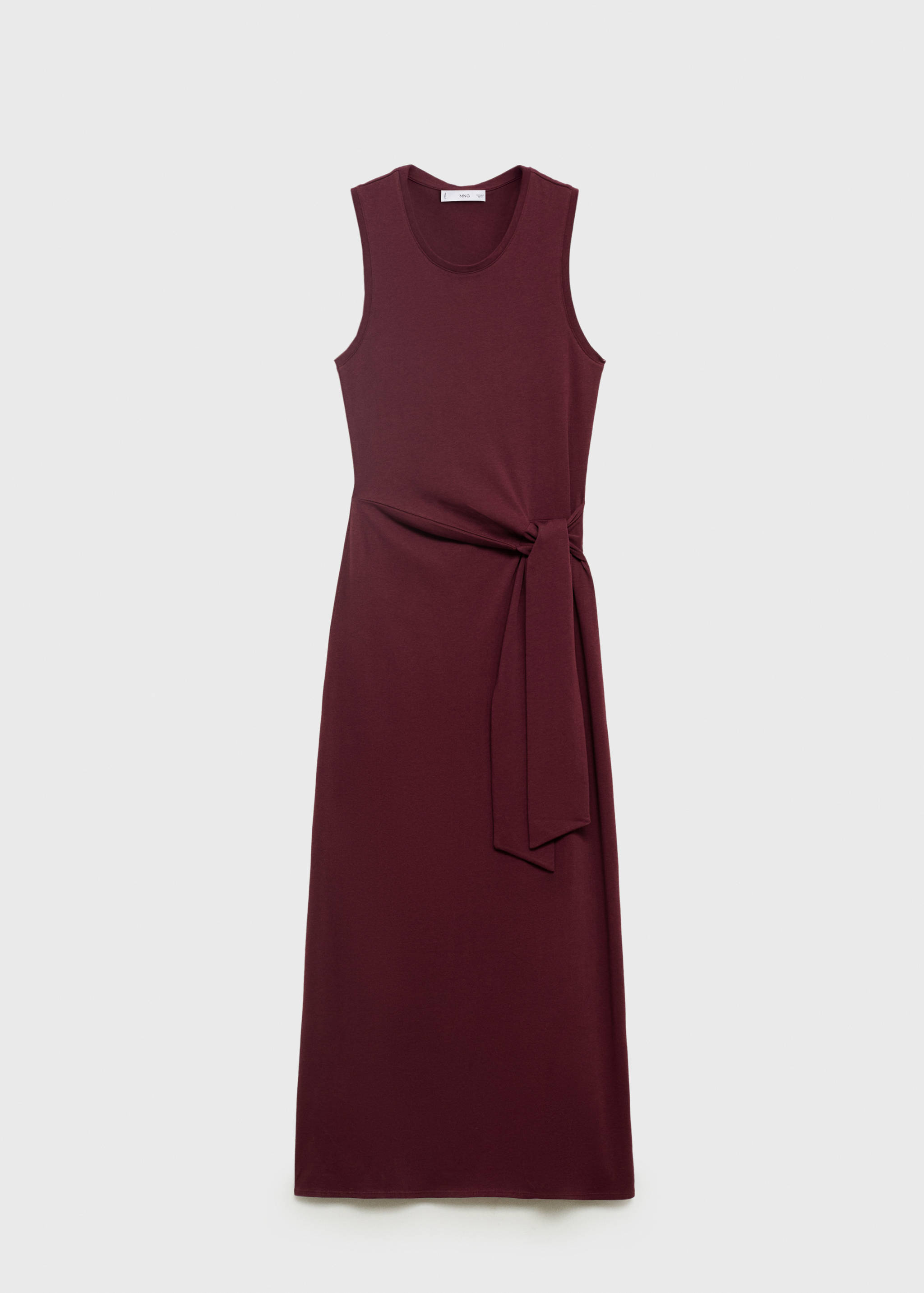 Cotton midi-dress with knot detail - Article without model