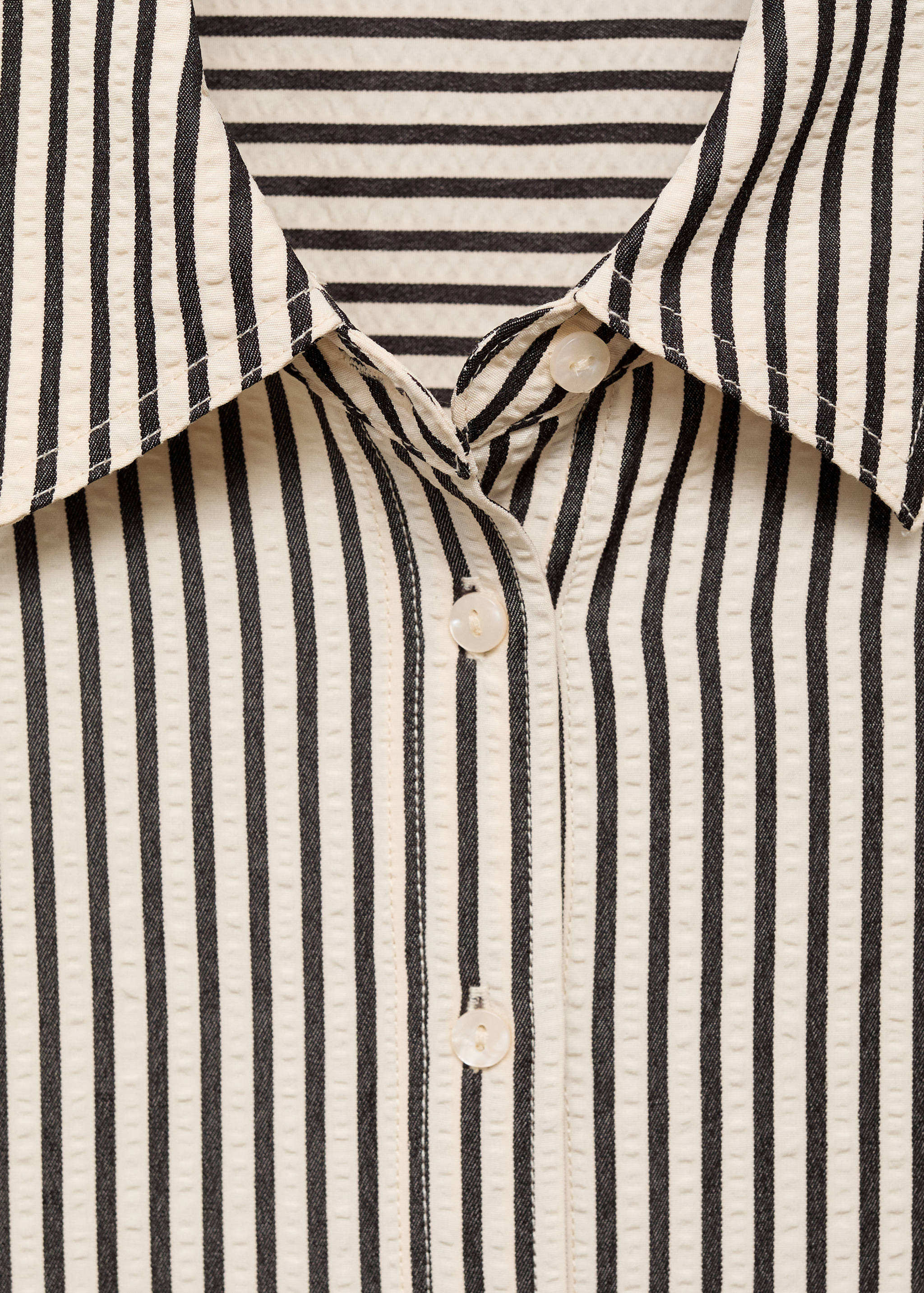 Striped textured shirt - Details of the article 8
