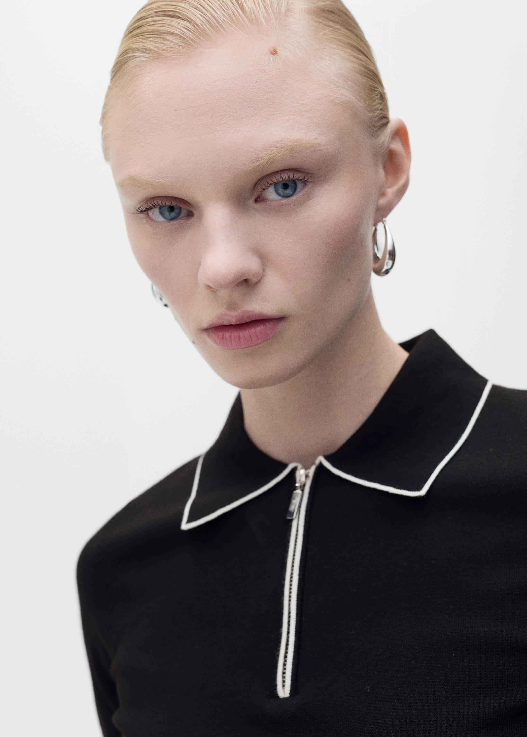 Jersey cuello polo ribetes contraste - Detalle del artículo 1