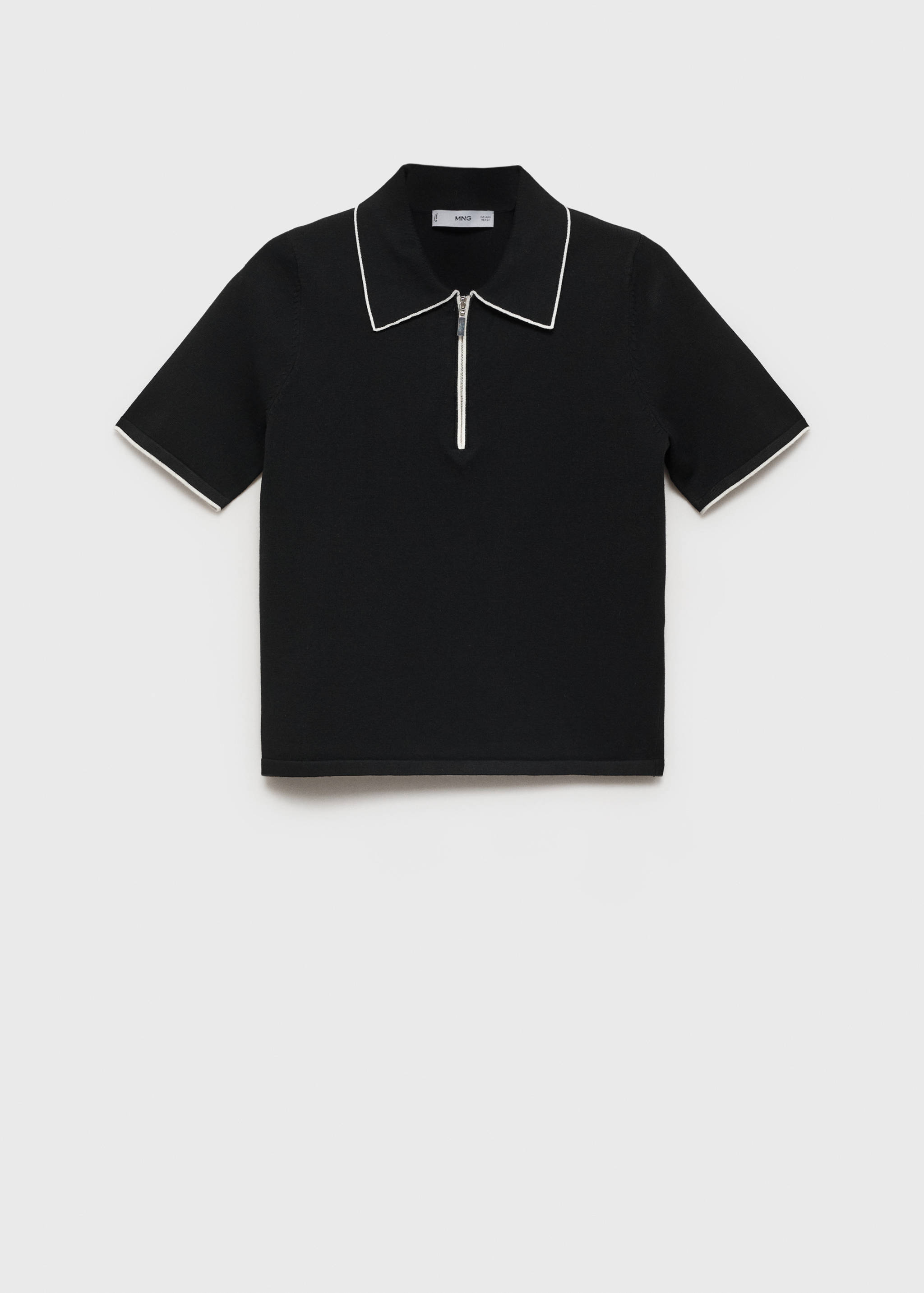 Polo-neck sweater with contrasting trims - Article without model