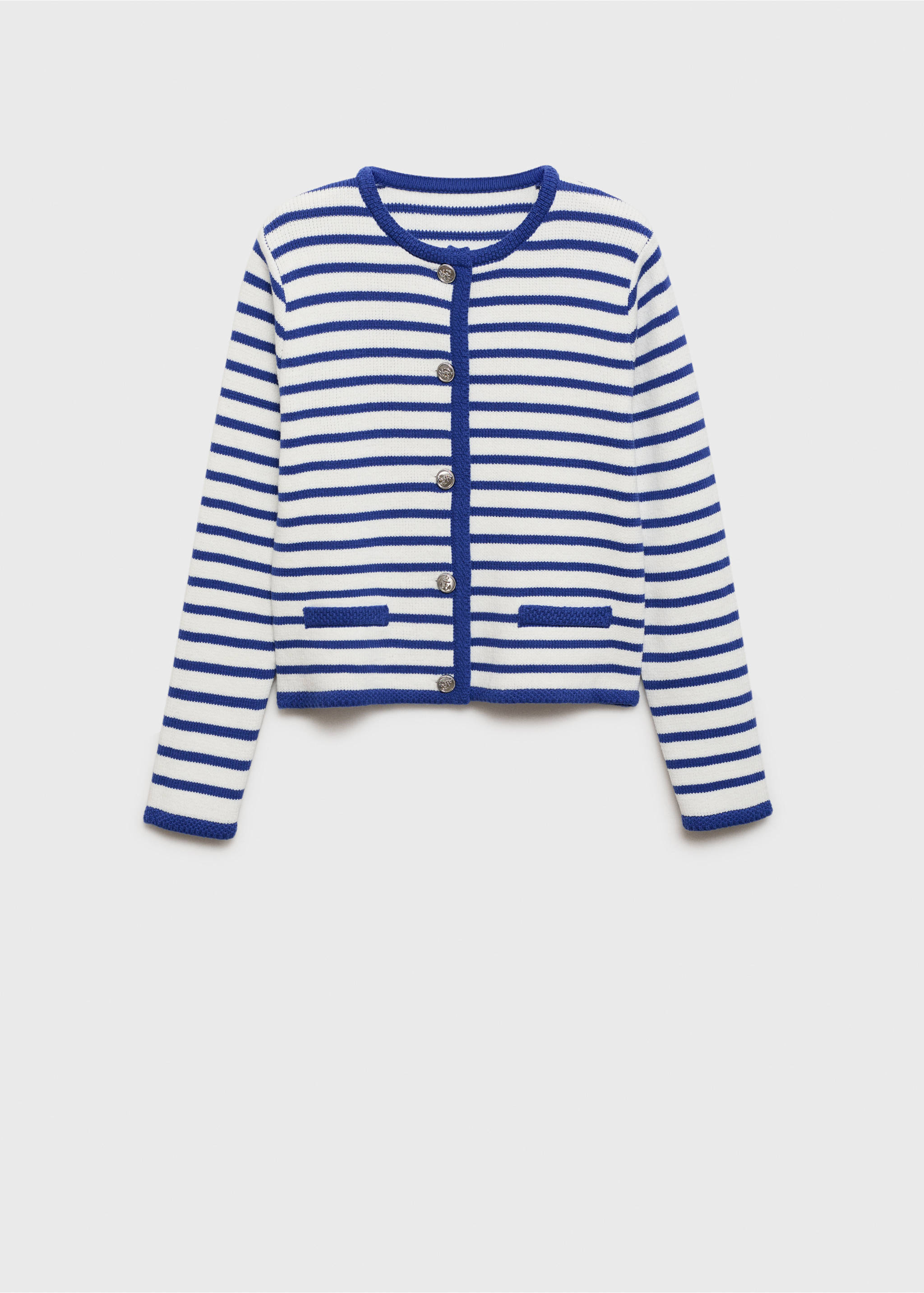 Cardigan maglia righe - Articolo senza modello, Blu. Ref: 87077179-00.