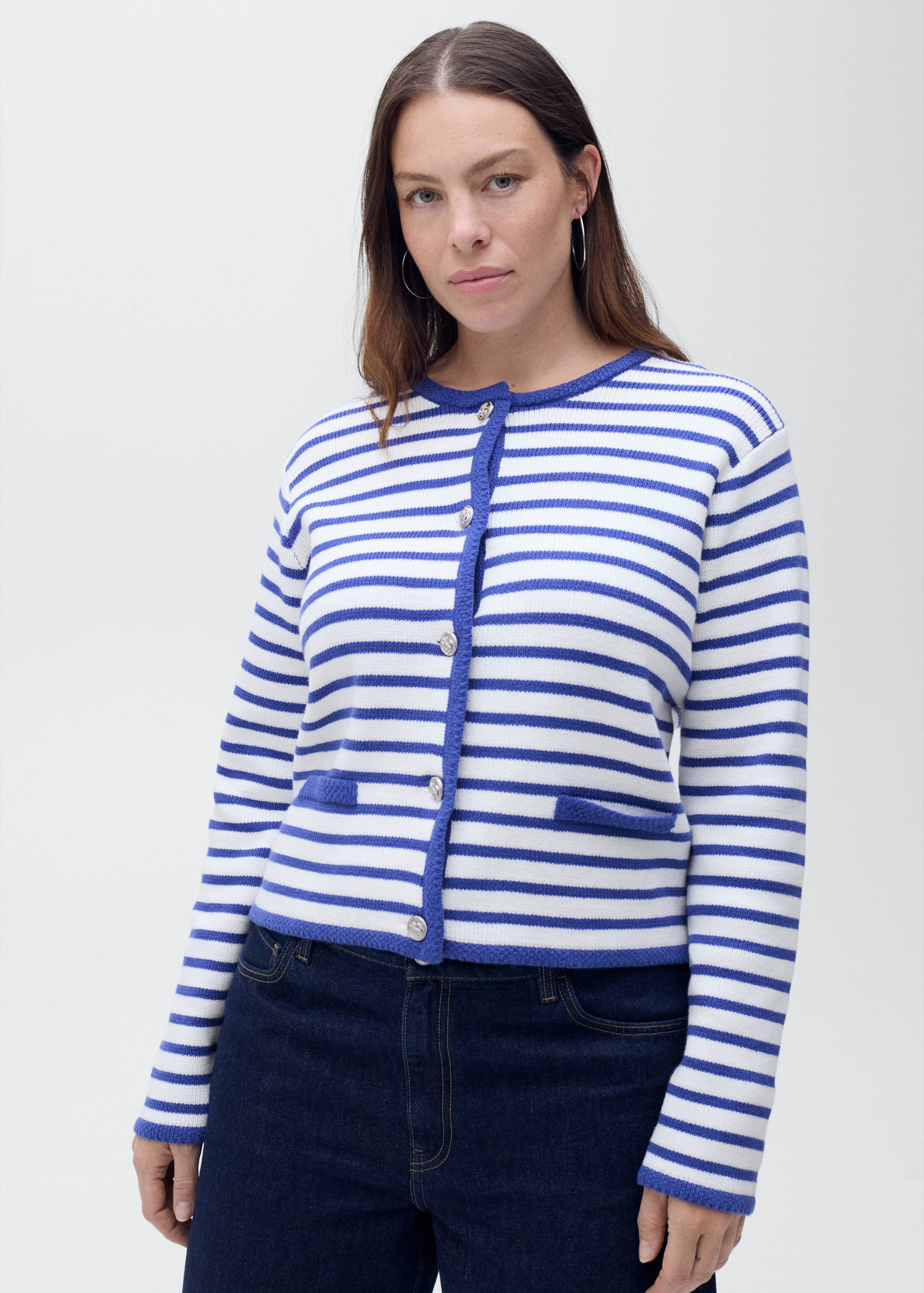 Stripped knit cardigan - Details of the article 4