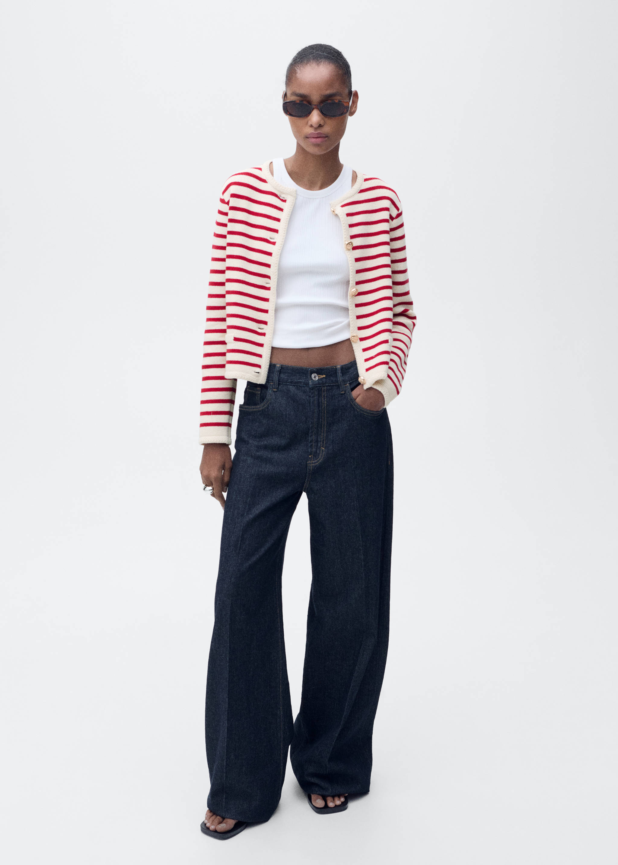 Stripped knit cardigan - General plane