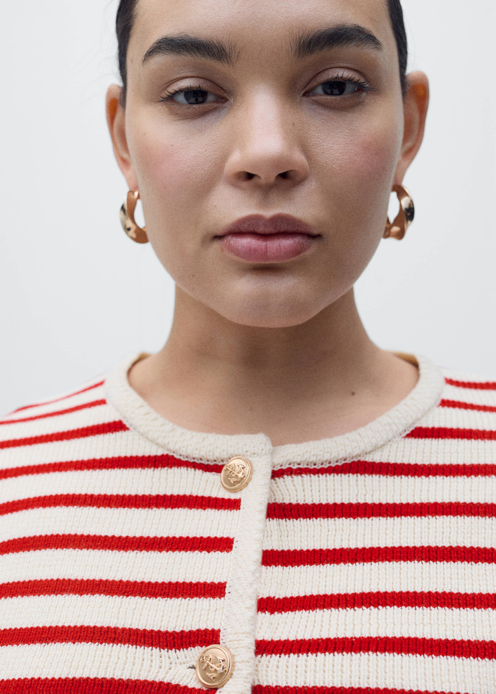 Stripped knit cardigan - Details of the article 4