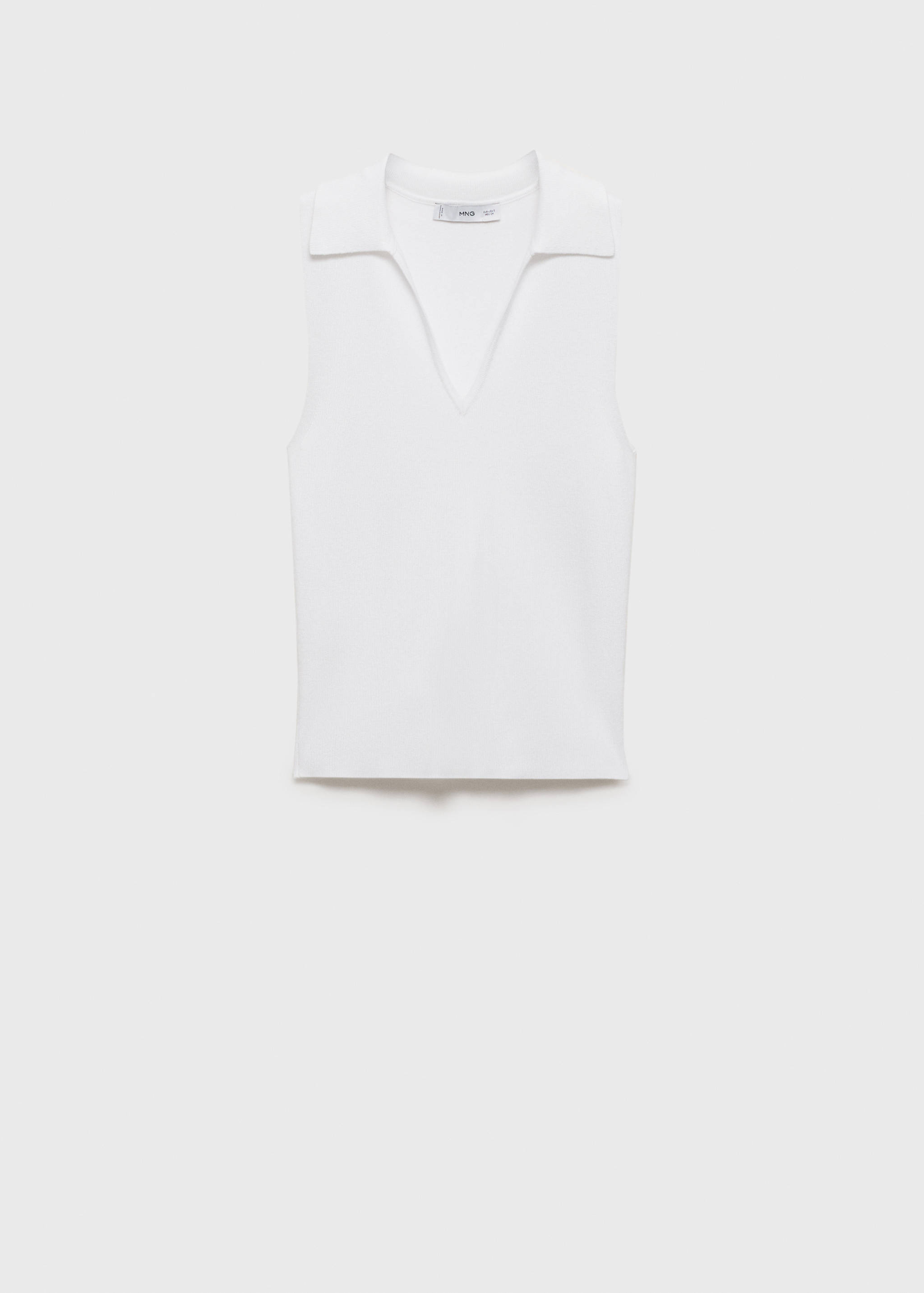 Top de malha com gola de polo - Artigo sem modelo