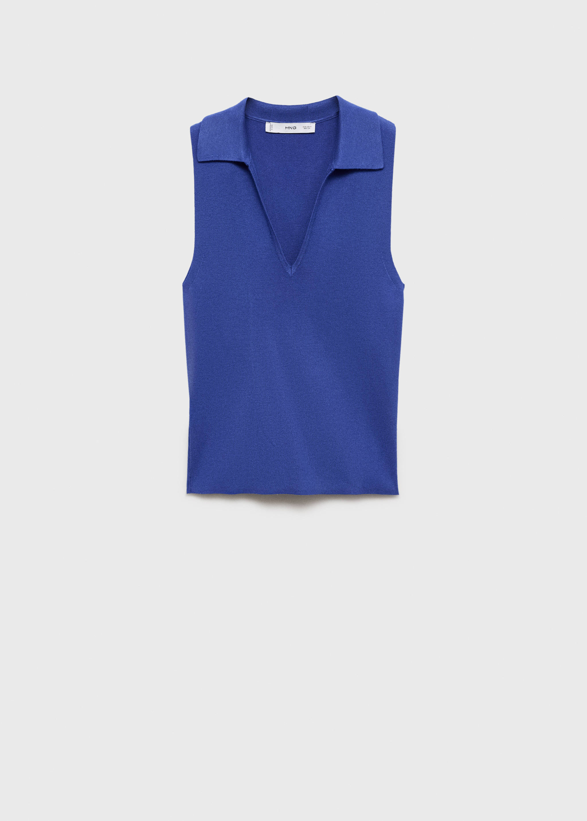 Top de malha com gola de polo - Artigo sem modelo