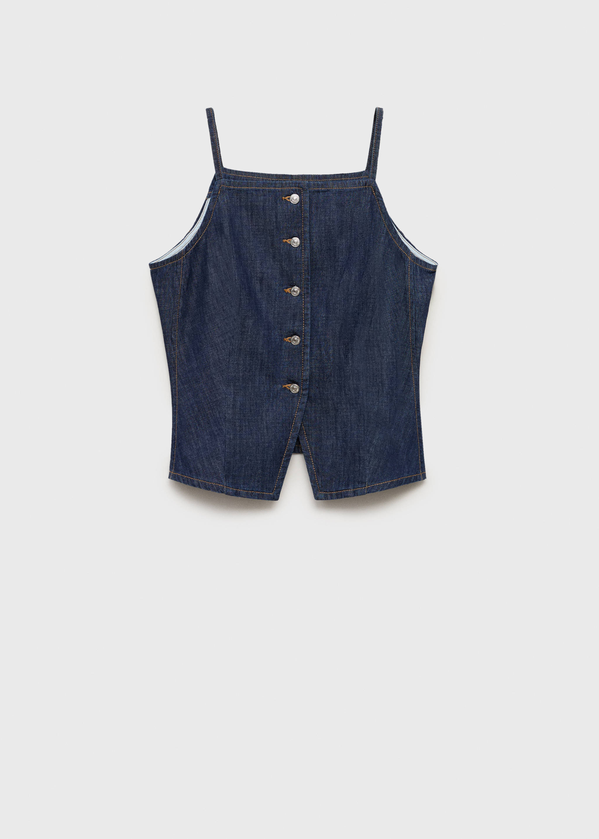Denim top met knopen - Artikel zonder model