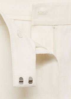 Straight mid-rise trousers — Ecru 7