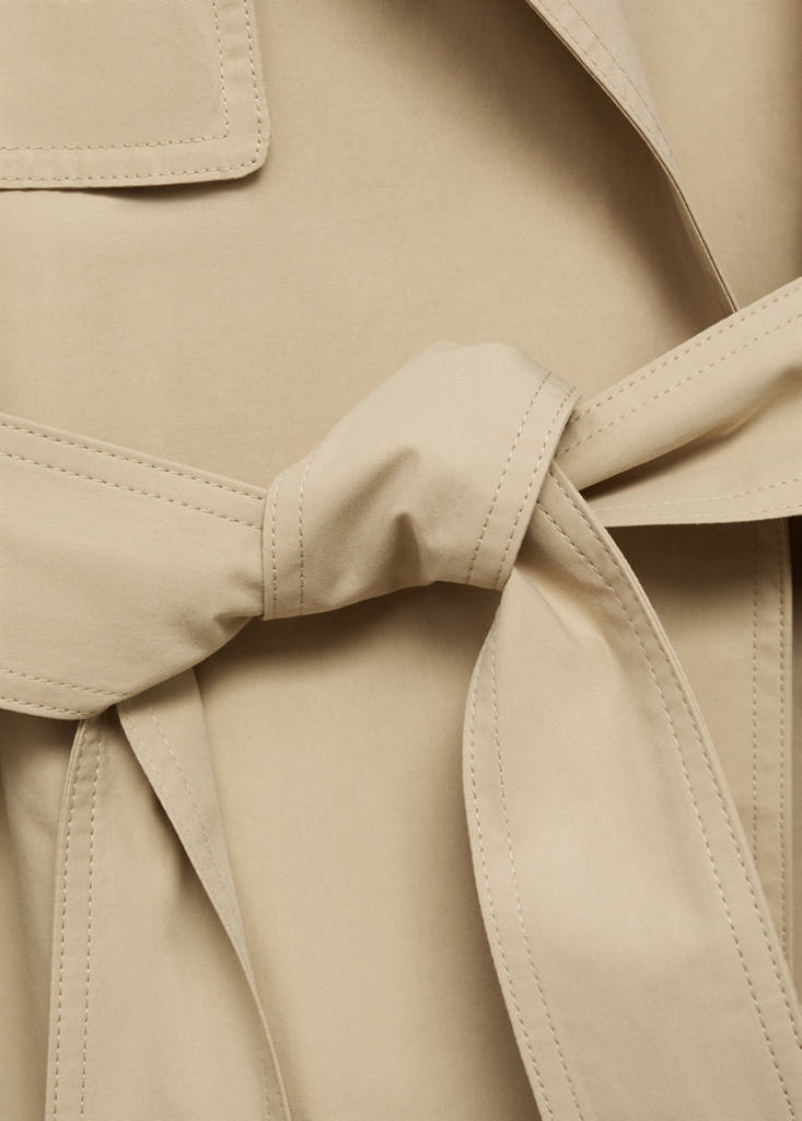 Straight mid-rise trousers — Ecru