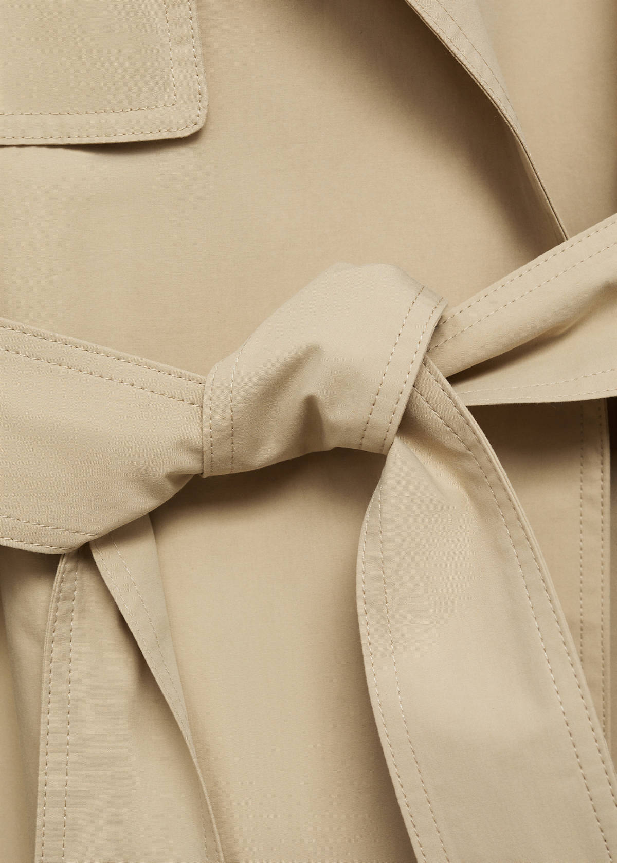 Straight mid-rise trousers — Ecru