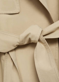 Straight mid-rise trousers — Ecru 8