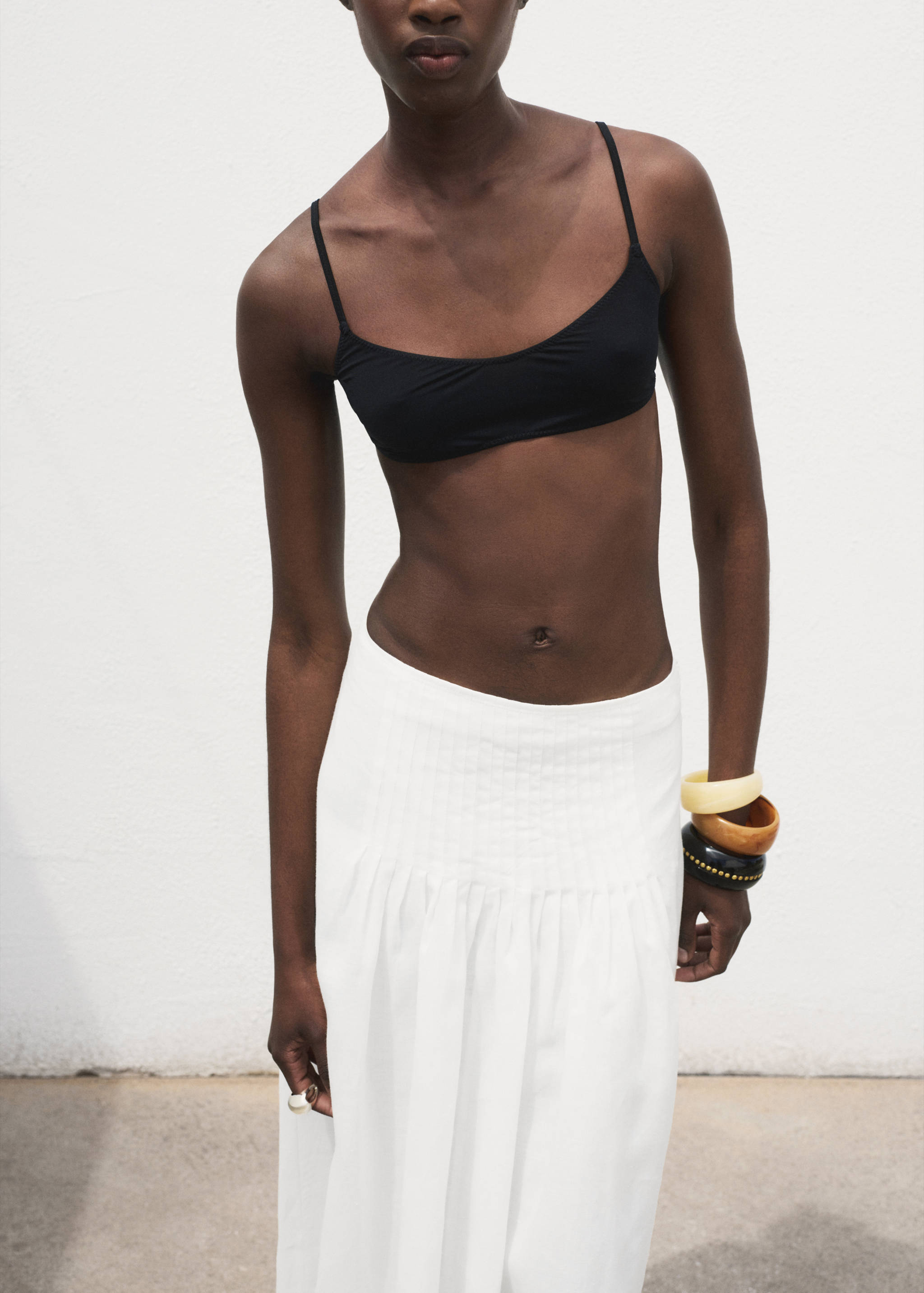 Ramie pleated skirt - Details of the article 6