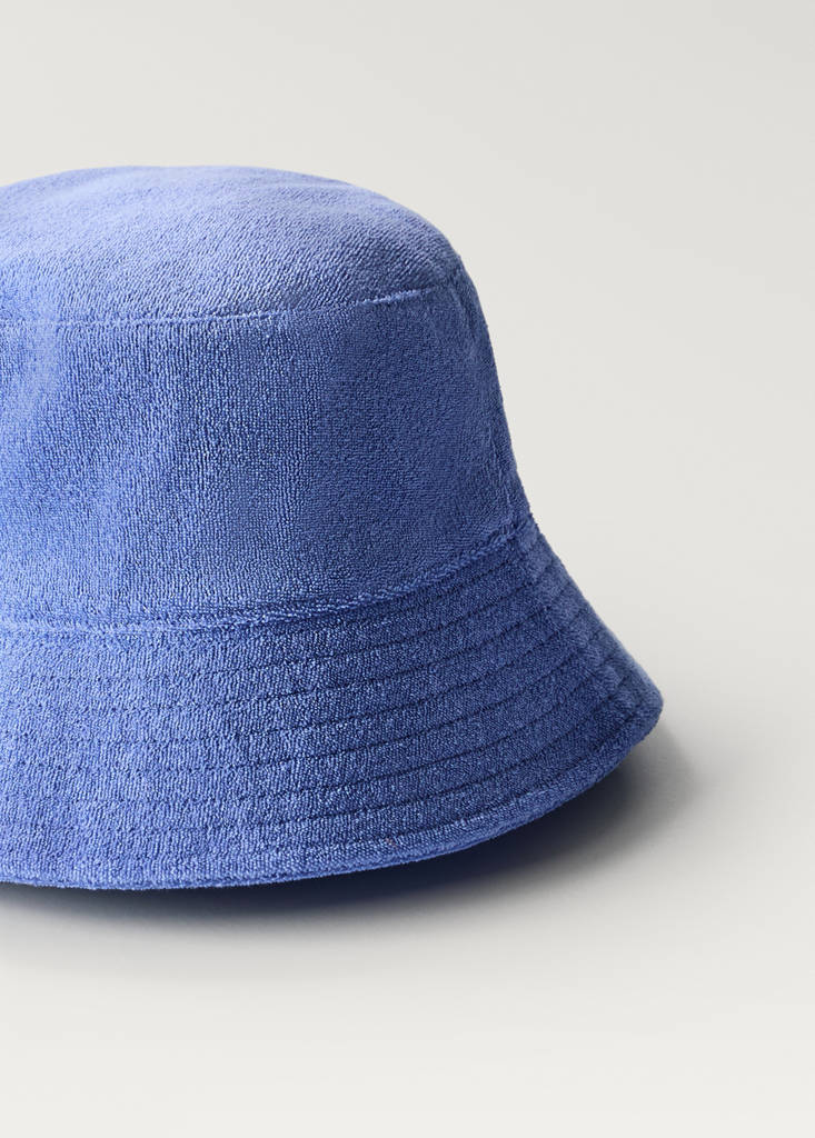 Towel-effect bucket hat — Blue