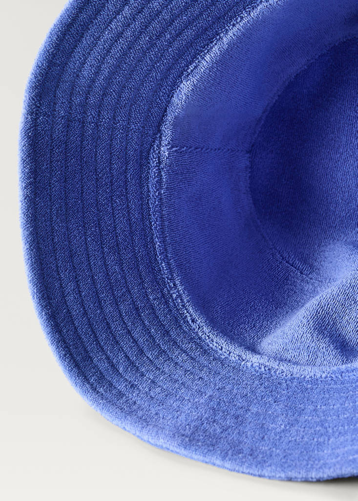 Towel-effect bucket hat — Blue