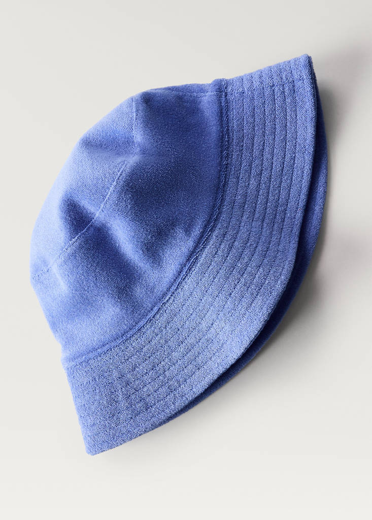 Towel-effect bucket hat — Blue