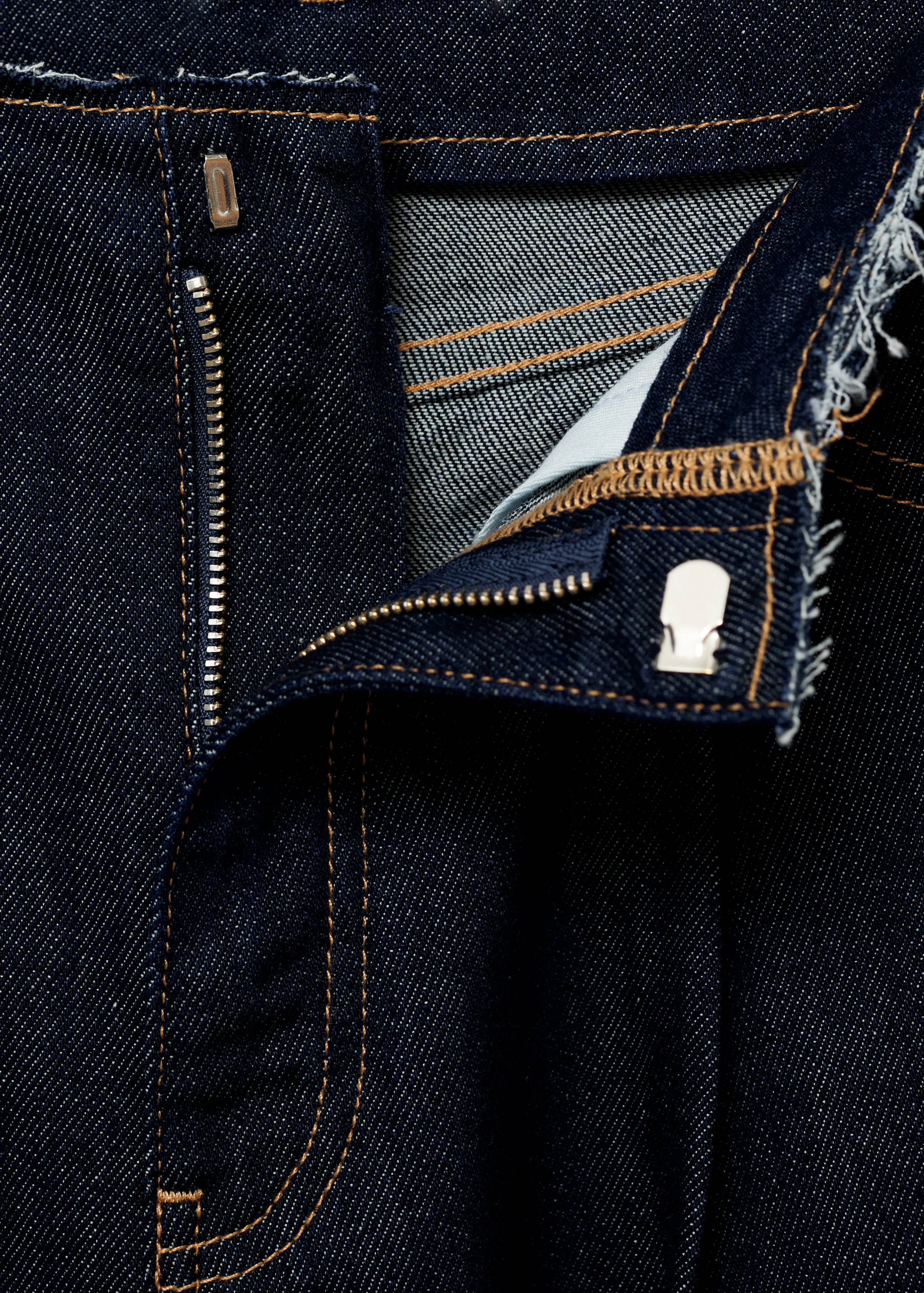 Calças de ganga wideleg com cintura desfiada - Pormenor do artigo 0