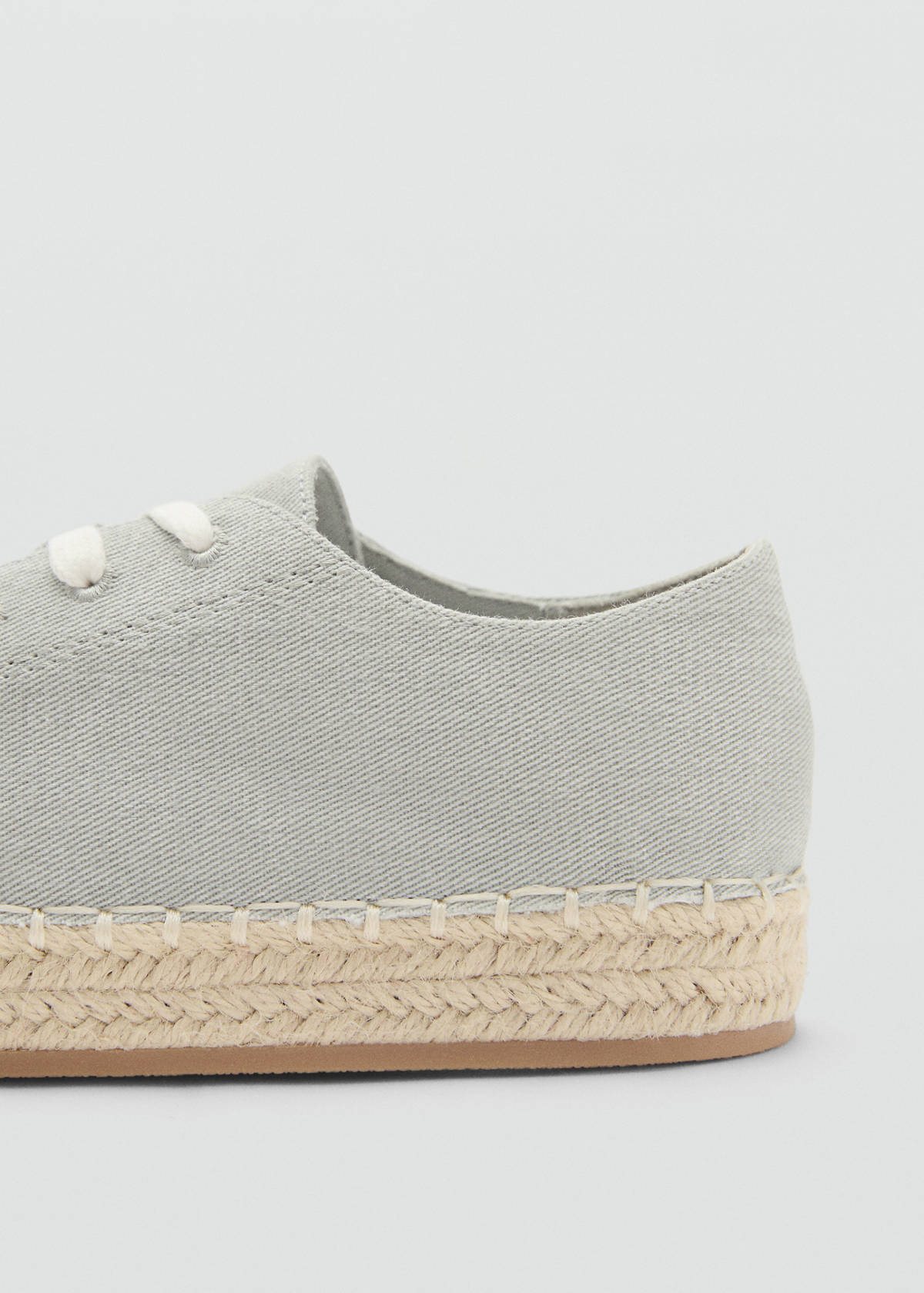Lace-up cotton espadrilles — Mint Green
