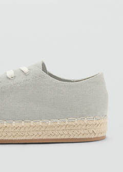 Lace-up cotton espadrilles — Mint Green 3