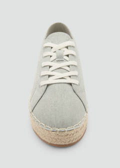 Lace-up cotton espadrilles — Mint Green 4
