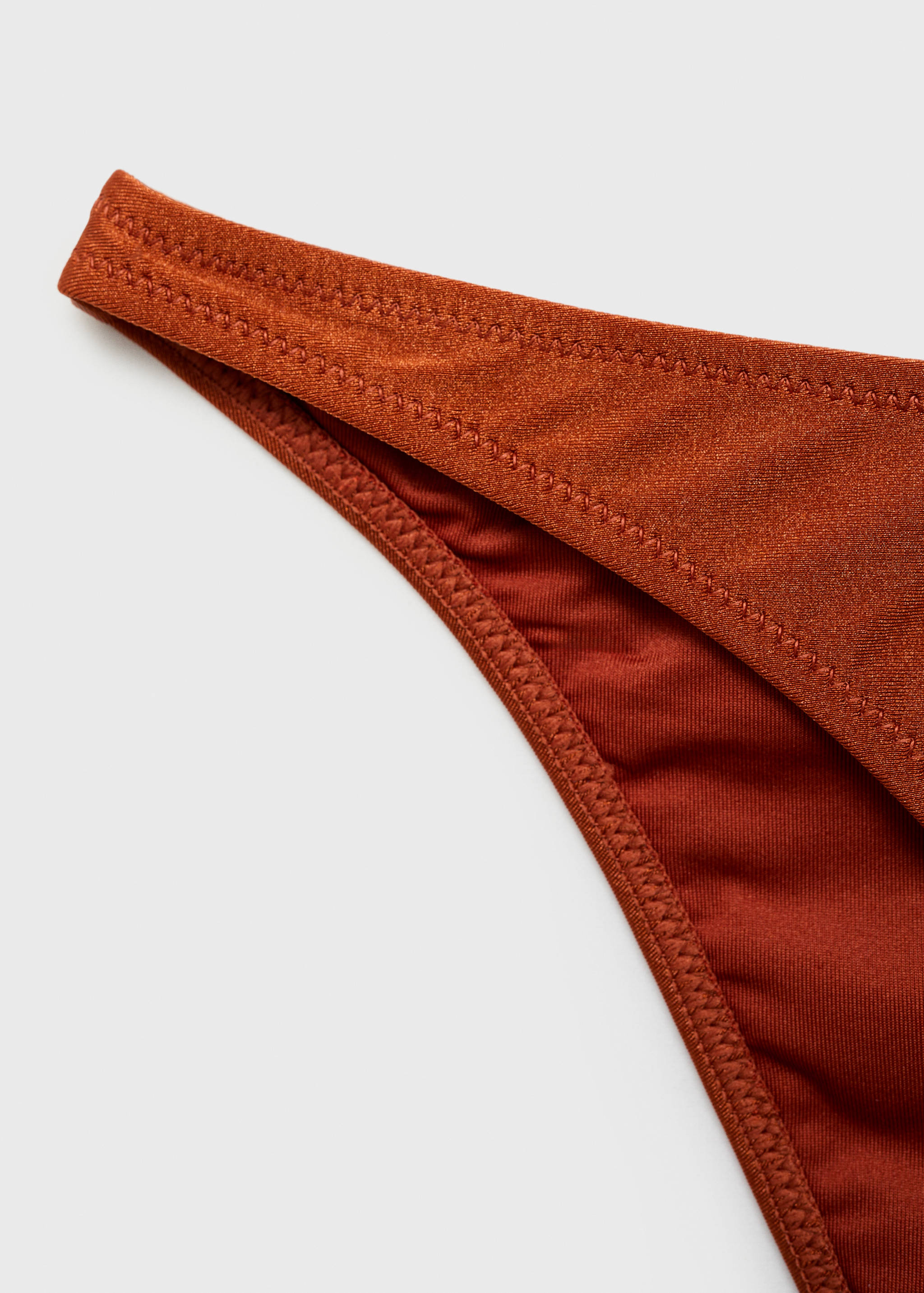 闪亮面料比基尼内裤 - null