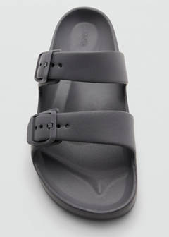 Flip-flops with buckle straps — Charcoal 4