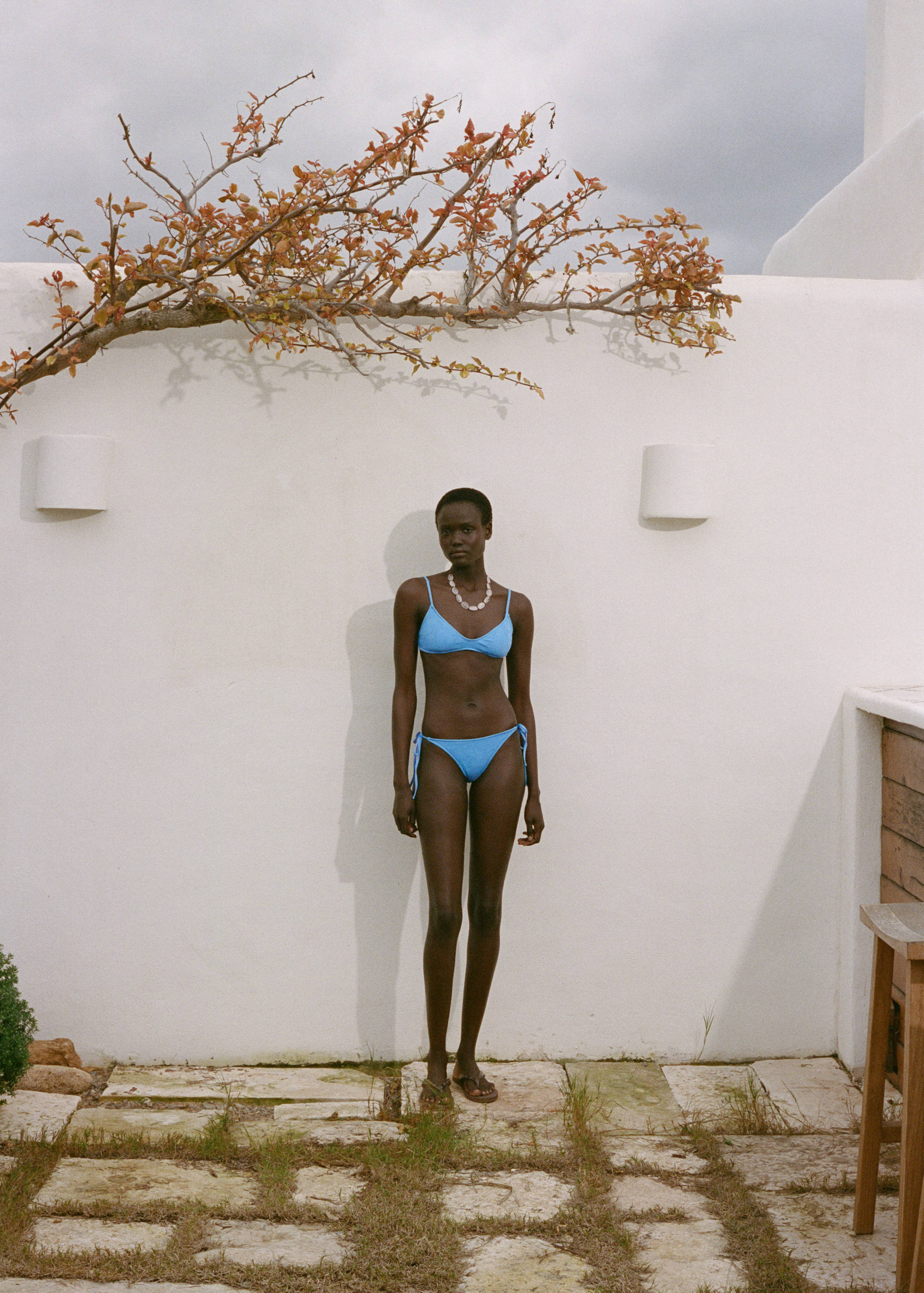 Haut bikini jacquard à fleurs - Plan général