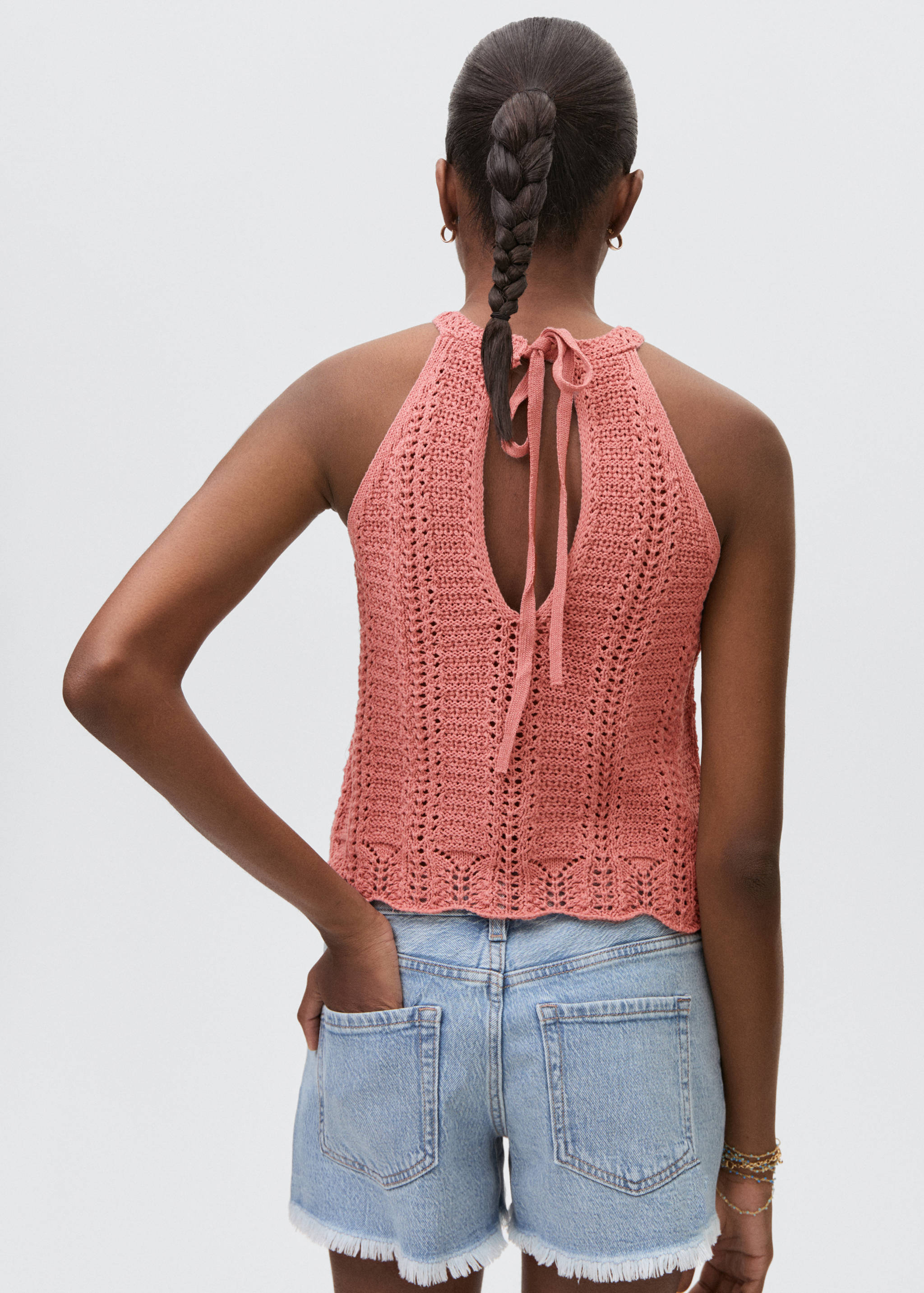 Openwork knit top - Reverse of the article