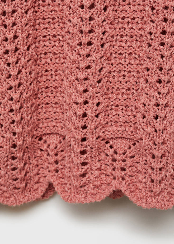 Openwork knit top — Pale Pink