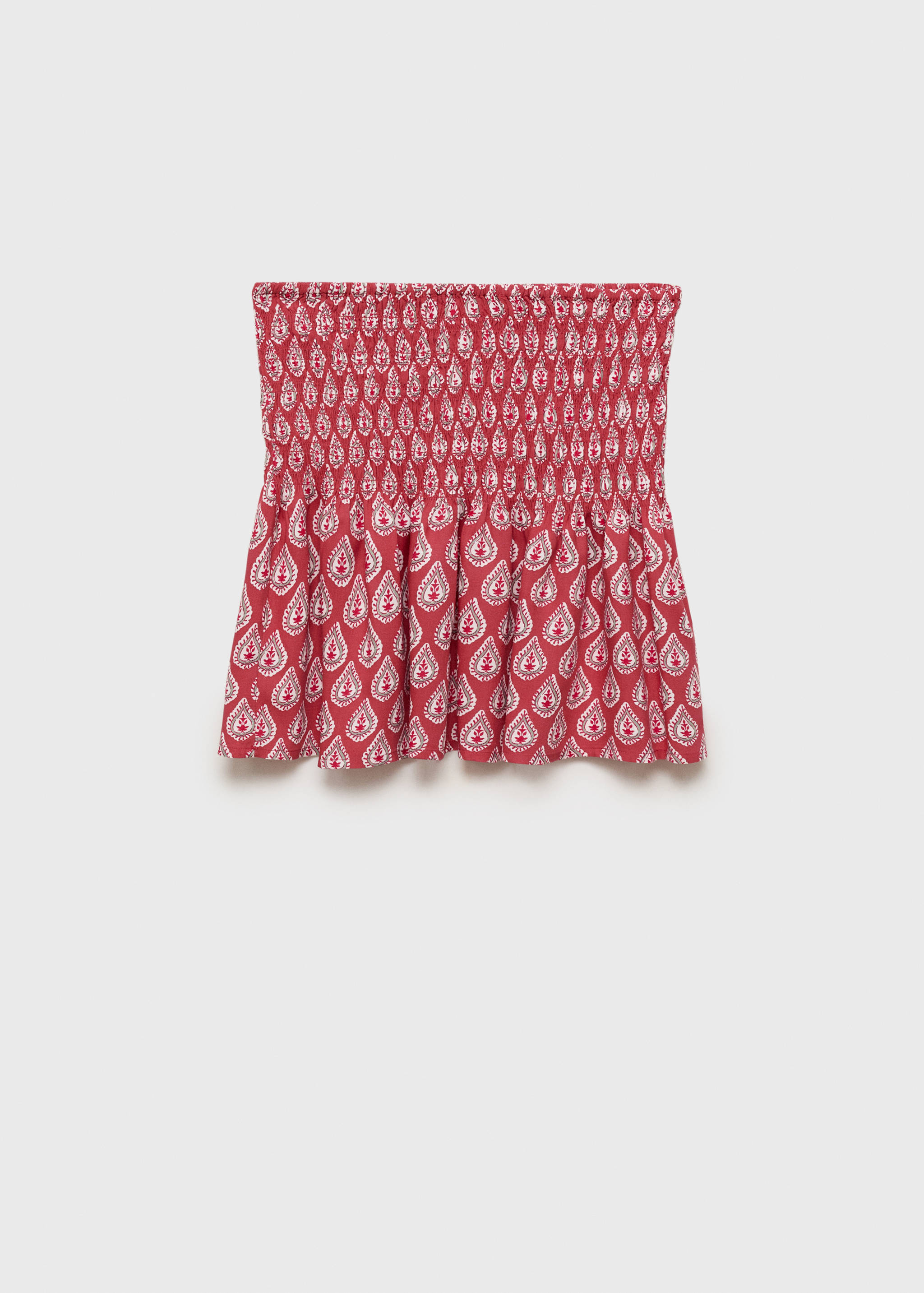 Gemusterter Rock mit Raffdetails - Artikel ohne Model