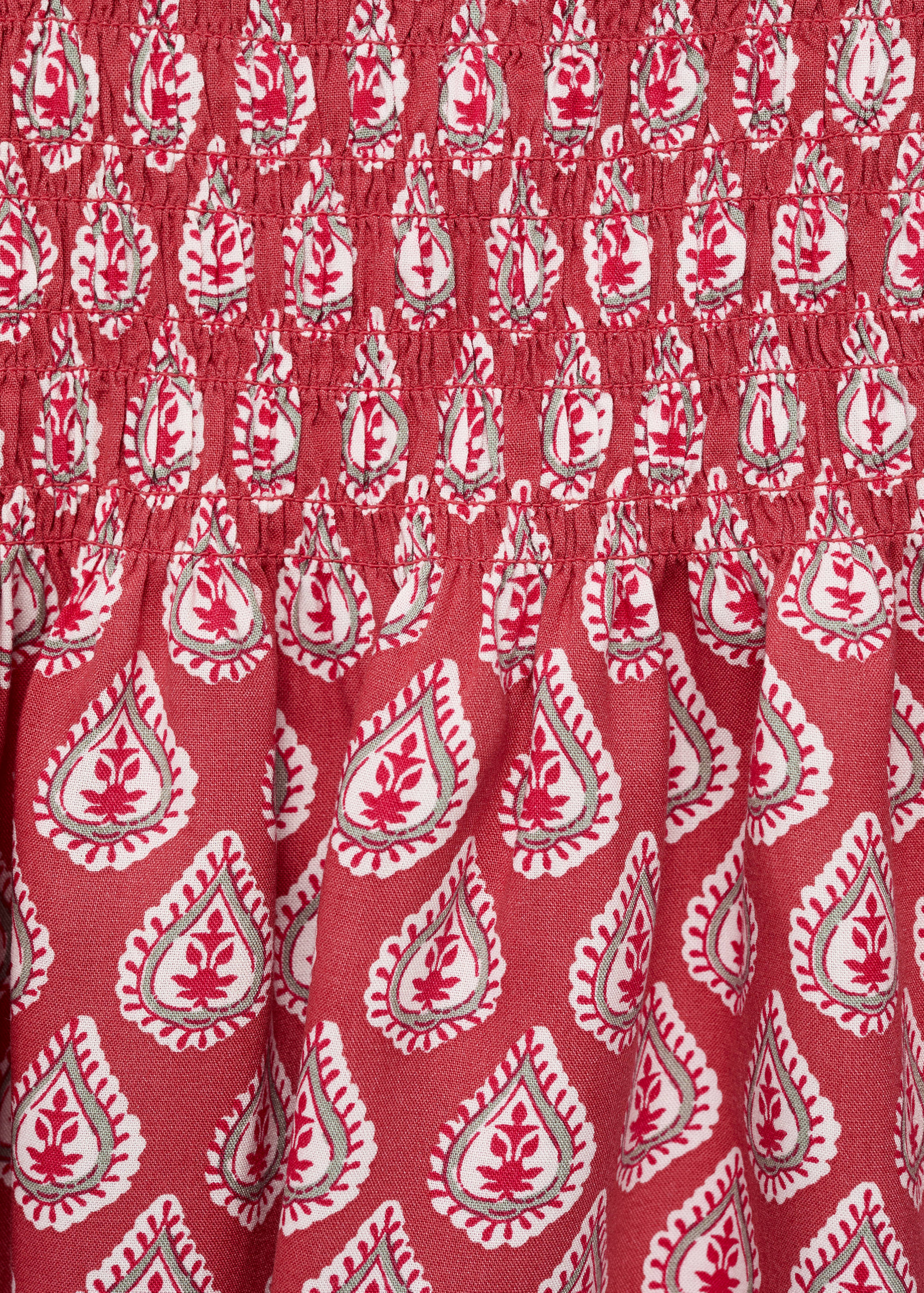 Gemusterter Rock mit Raffdetails - Detail des Artikels 8