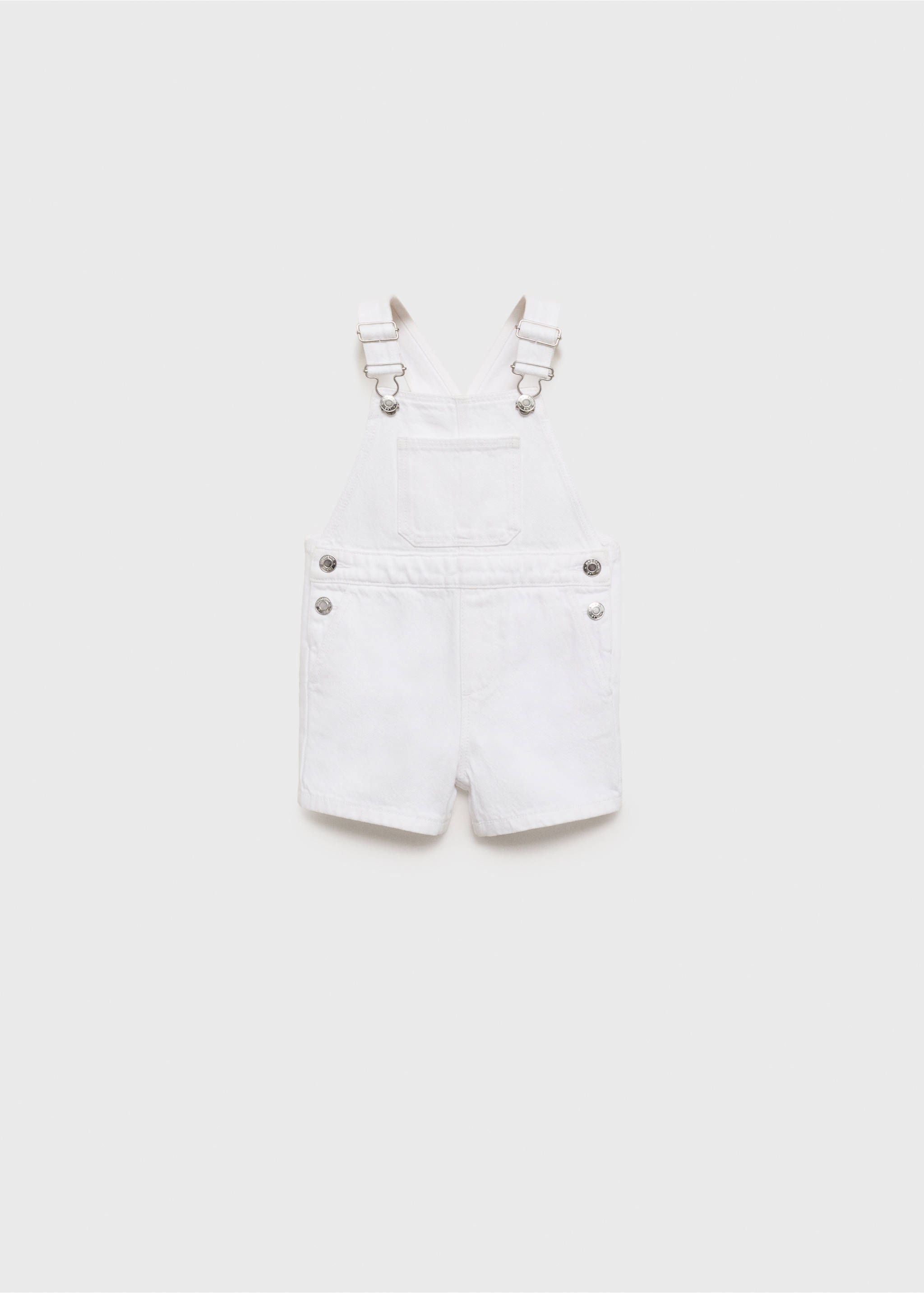 Kısa denim tulum - Modelsiz ürün, Beyaz. Ref: 87077684-00.
