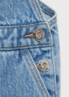 Short denim dungarees — Medium Blue 5
