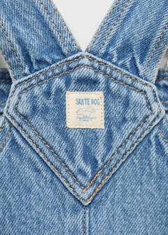 Short denim dungarees — Medium Blue 7