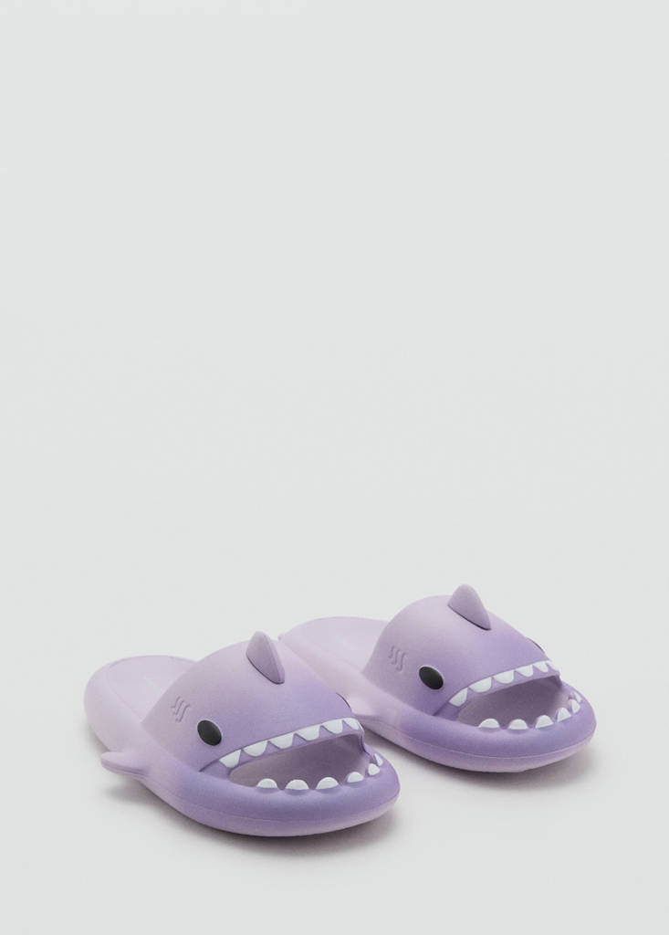 Shark-design flip-flops — Light/Pastel Purple