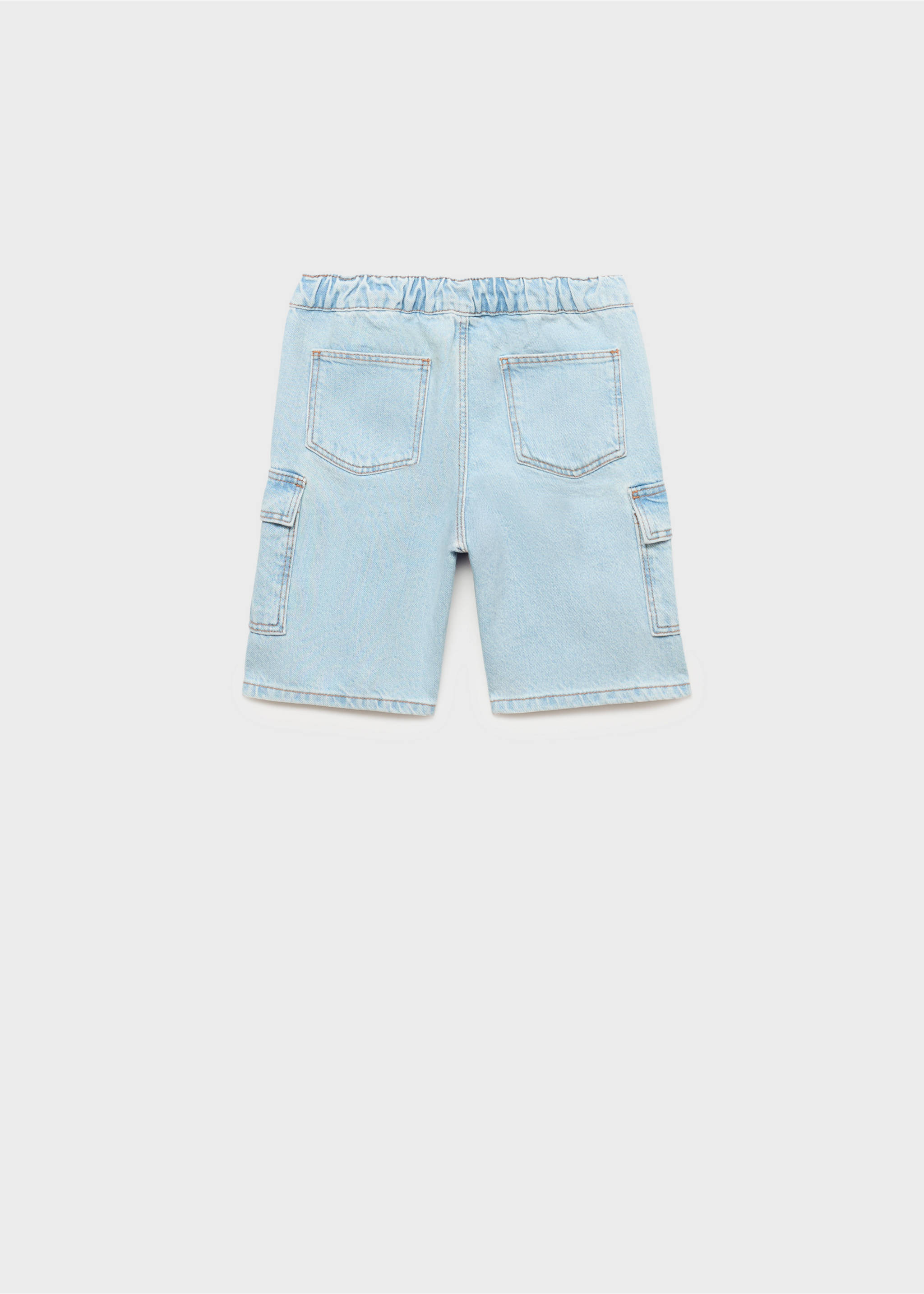 Bermudas vaqueras cargo - Reverso del artículo, Azul claro. Ref: 87077691-00.