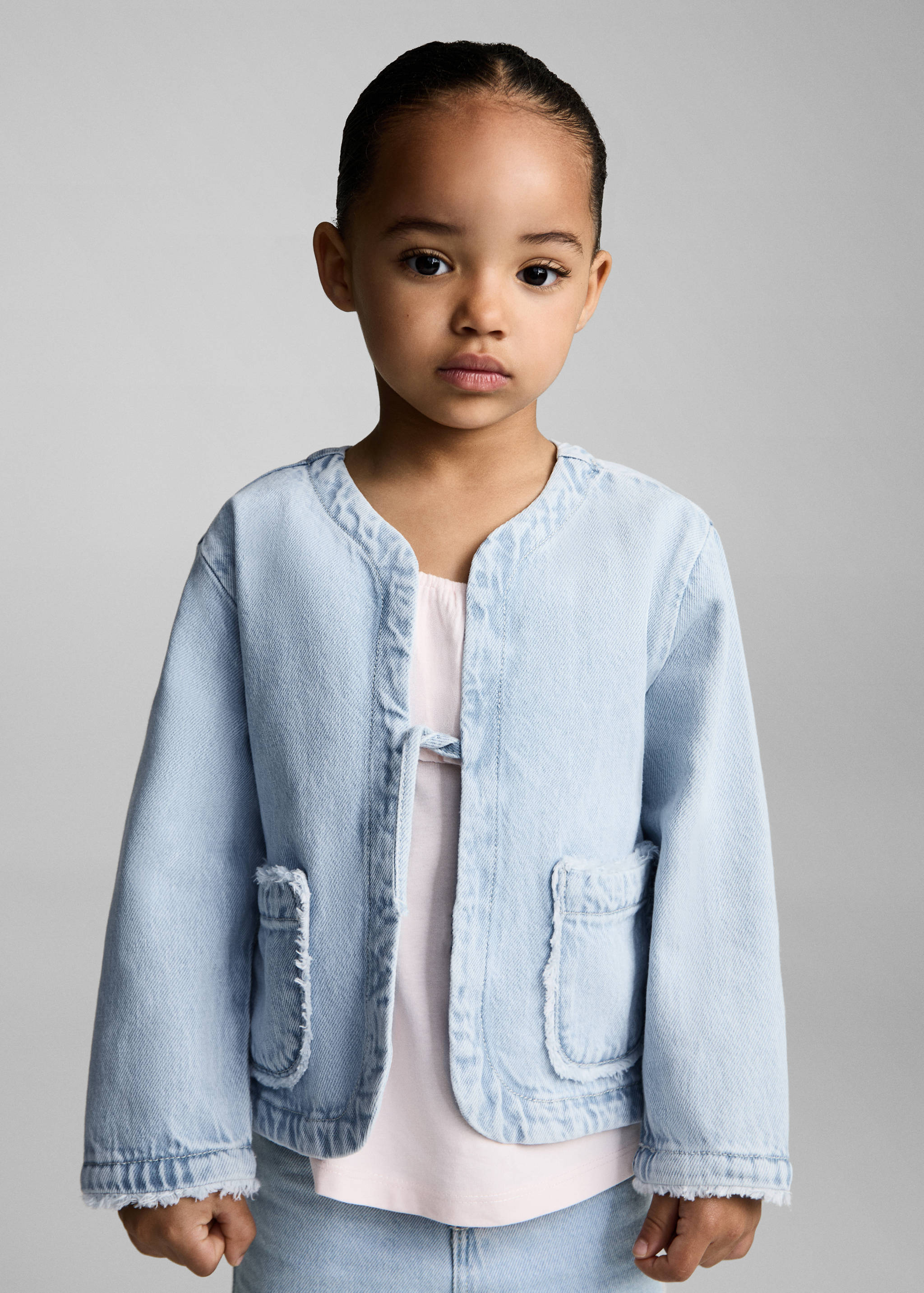 Denim jacket with bow - Medium plane