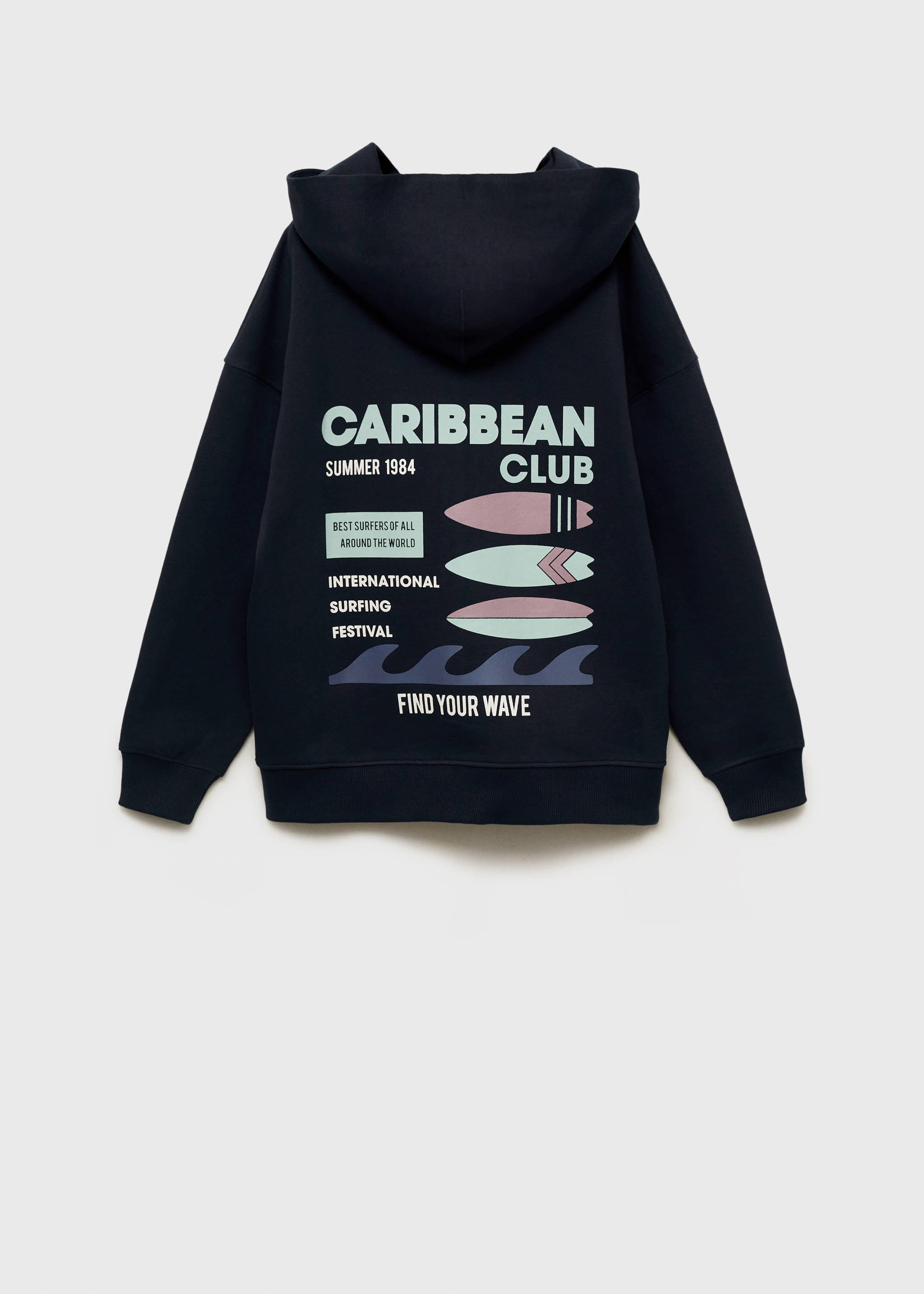 Fermuarlı kapüşonlu sweatshirt - Ürünün arkası