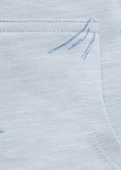 Palm-print dungarees — Sky Blue 2