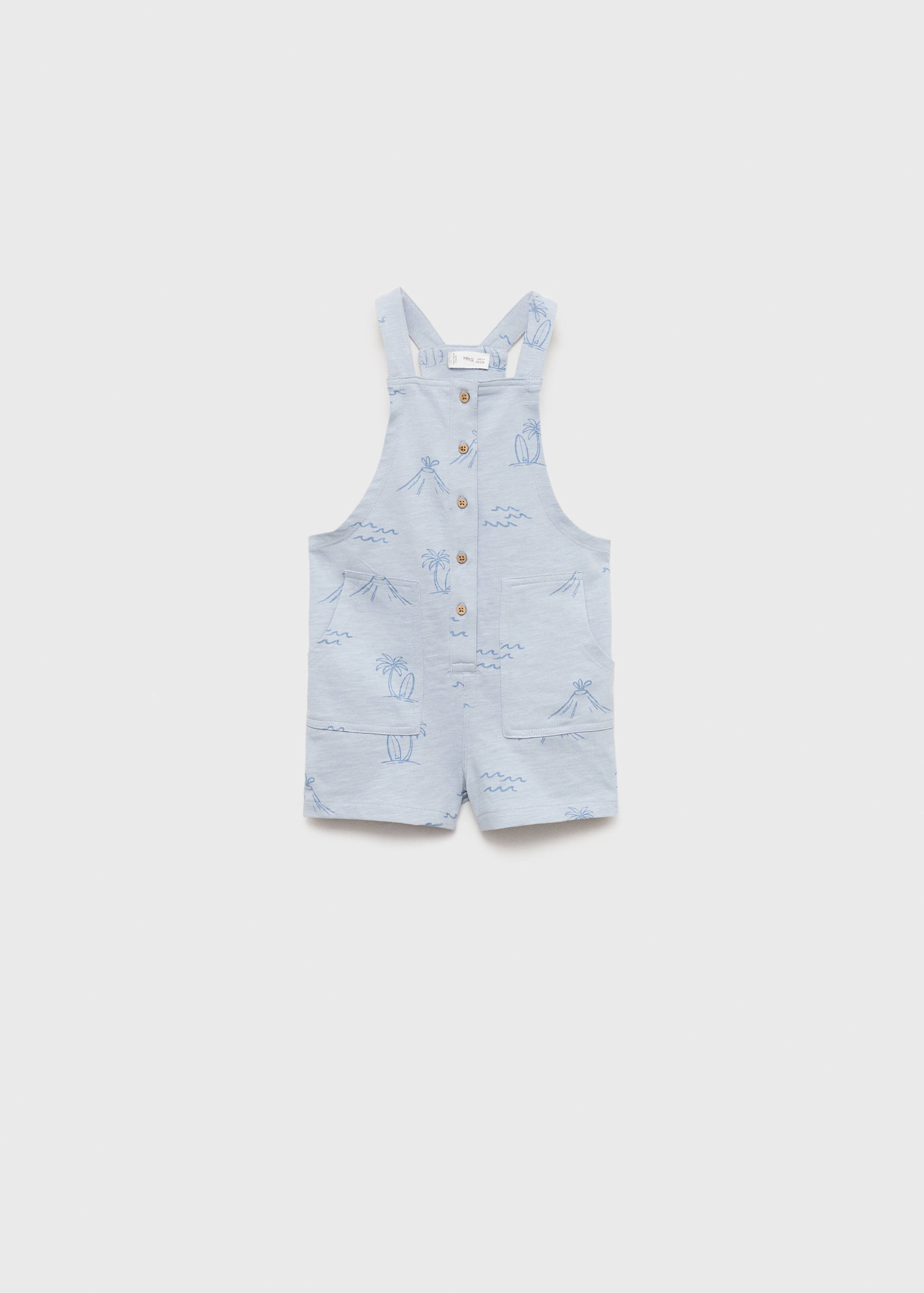 Palm-print dungarees - Article without model